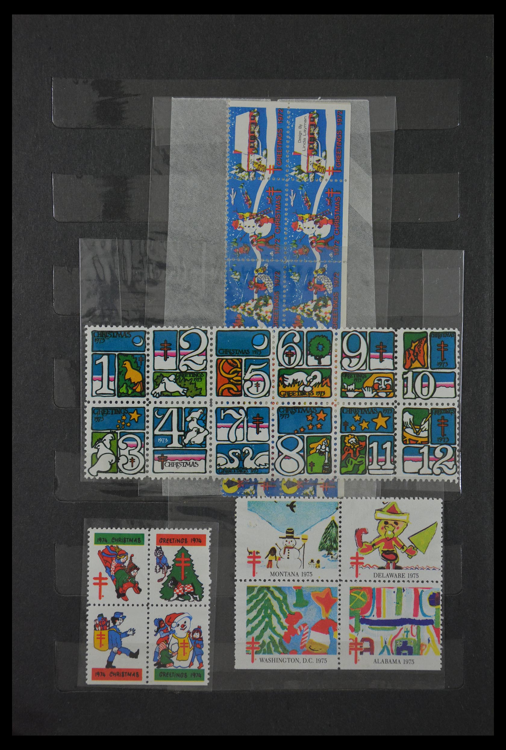 29603 007 - 29603 USA kerstzegels 1907-1977.