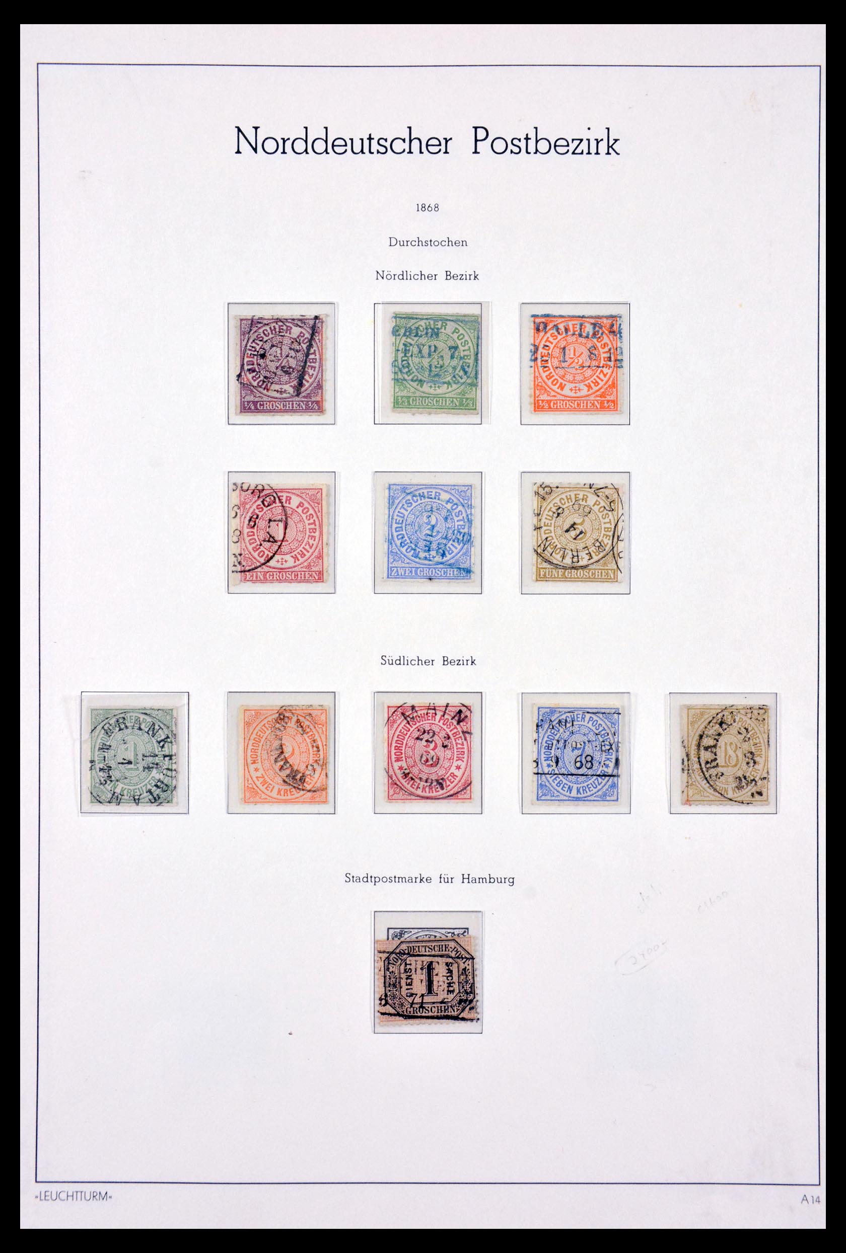 29641 001 - 29641 Norddeutscher Postbezirk 1868-1875.