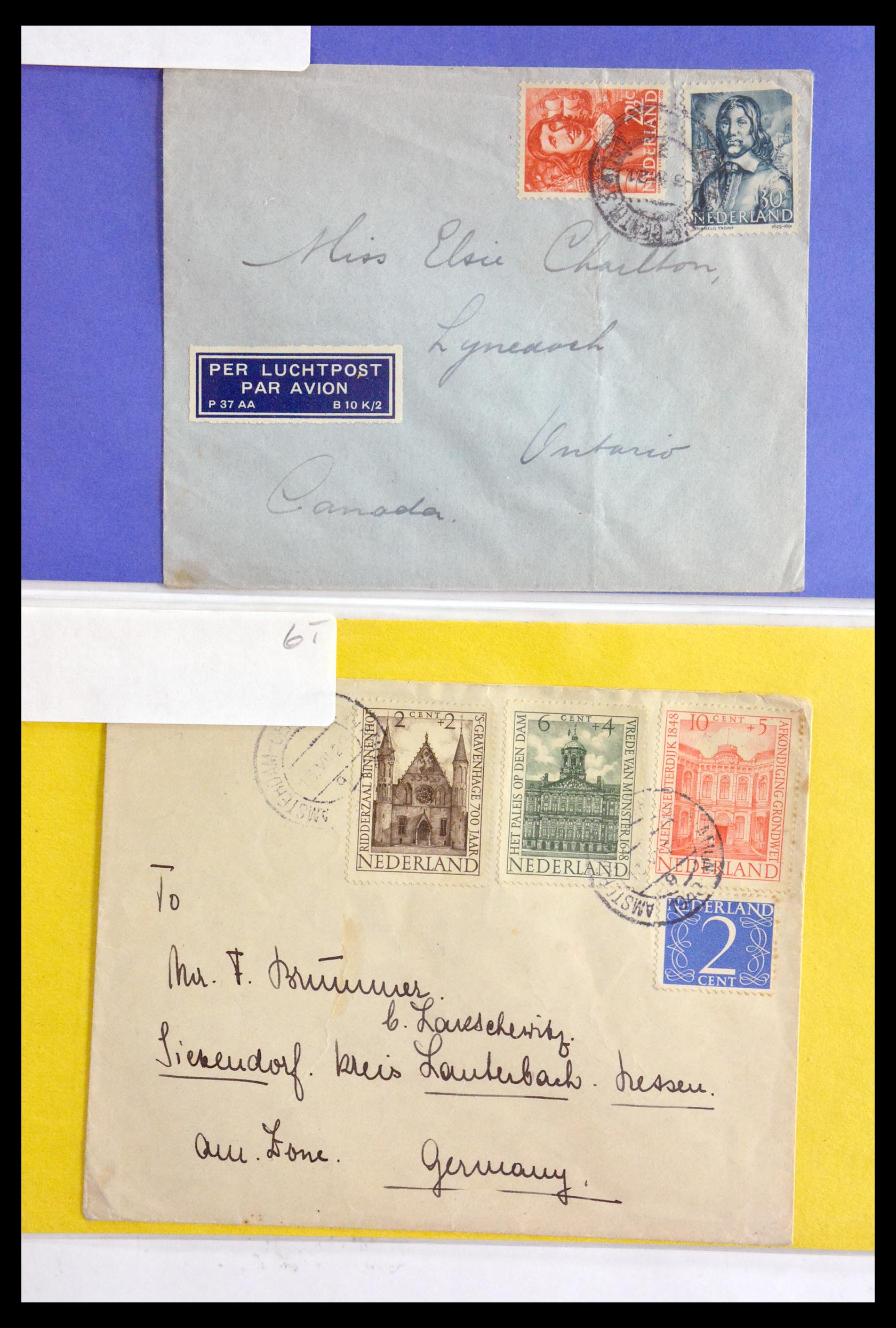 29655 044 - 29655 Netherlands covers ca. 1880-1950.