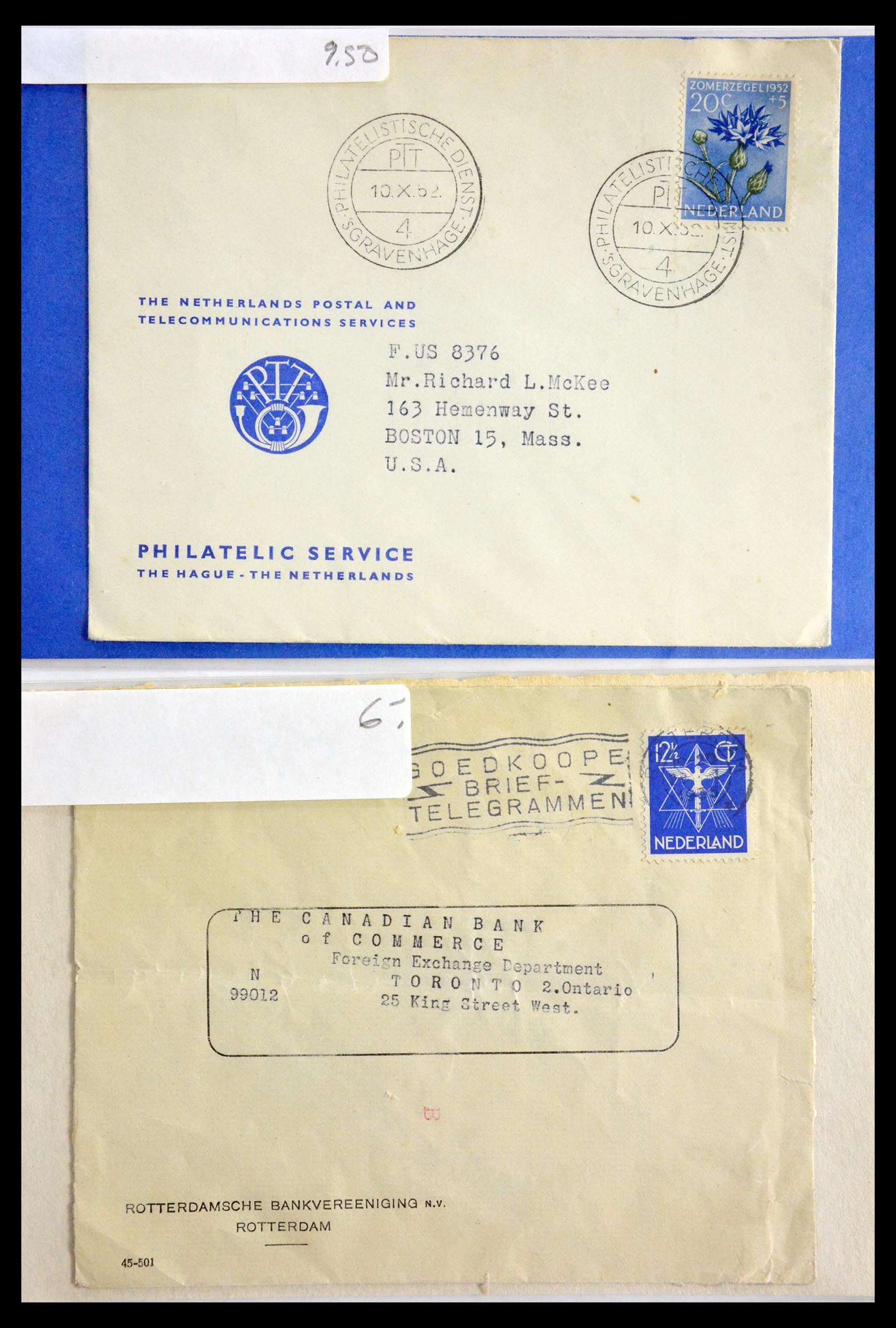 29655 058 - 29655 Netherlands covers ca. 1880-1950.