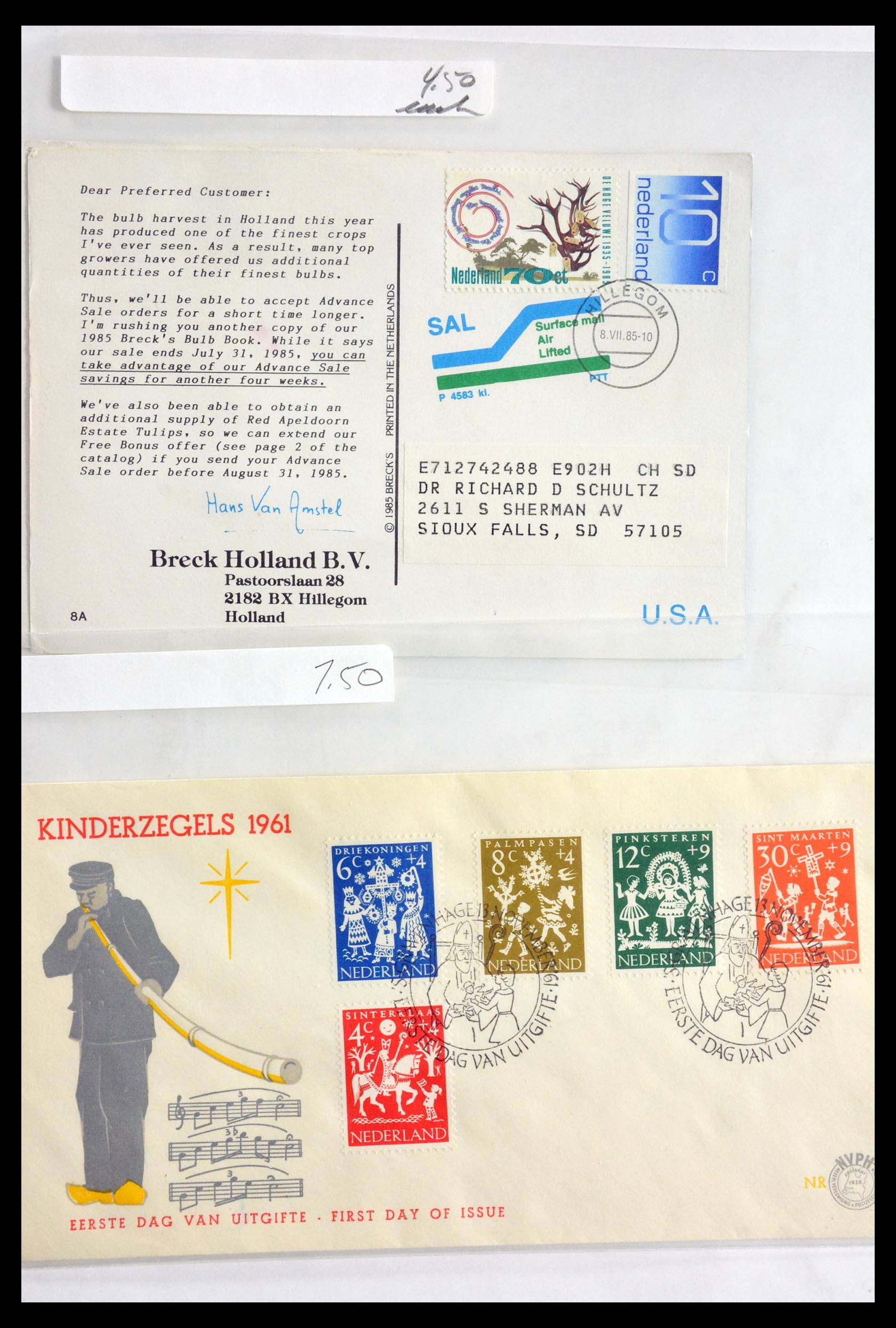 29655 086 - 29655 Netherlands covers ca. 1880-1950.