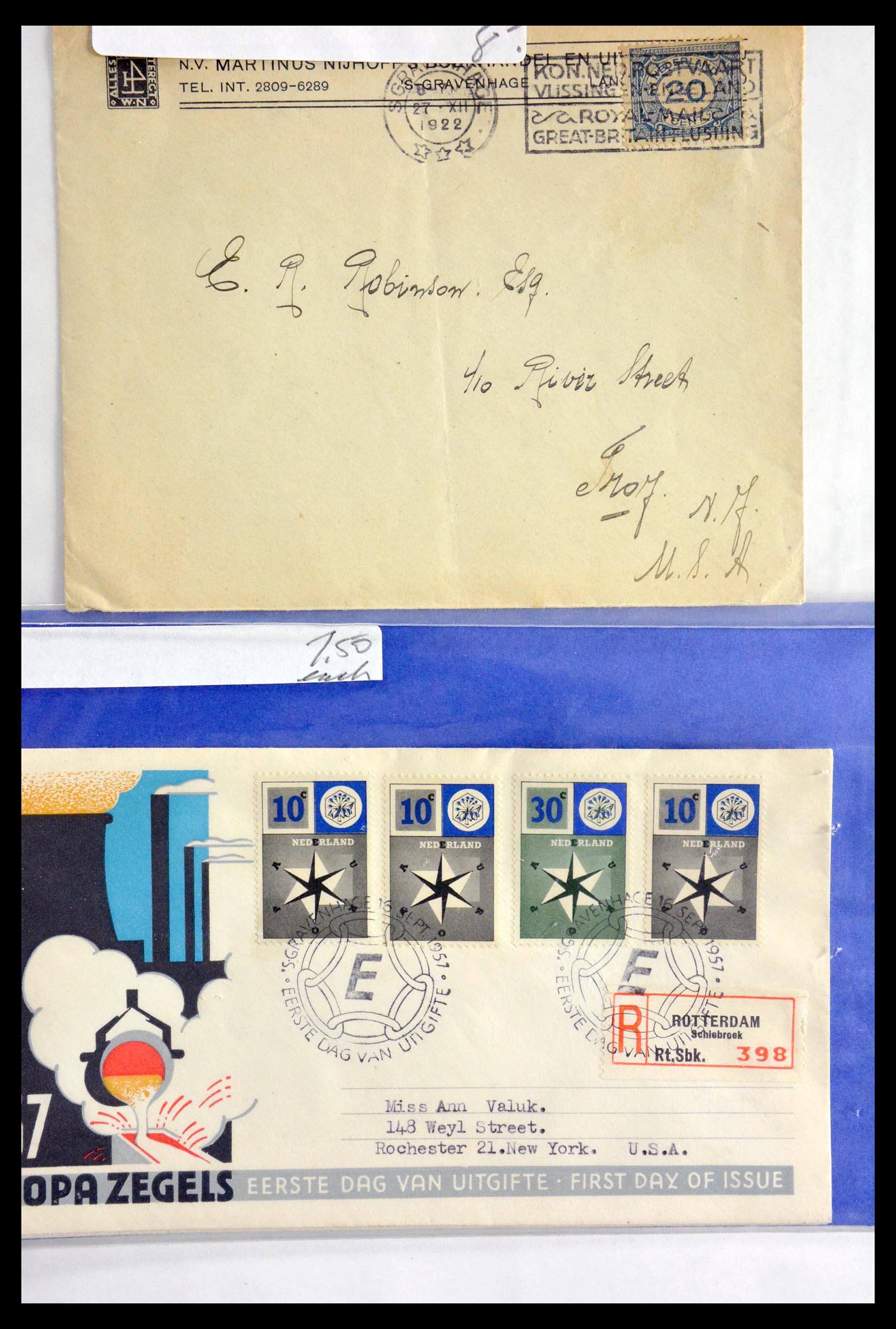 29655 213 - 29655 Netherlands covers ca. 1880-1950.