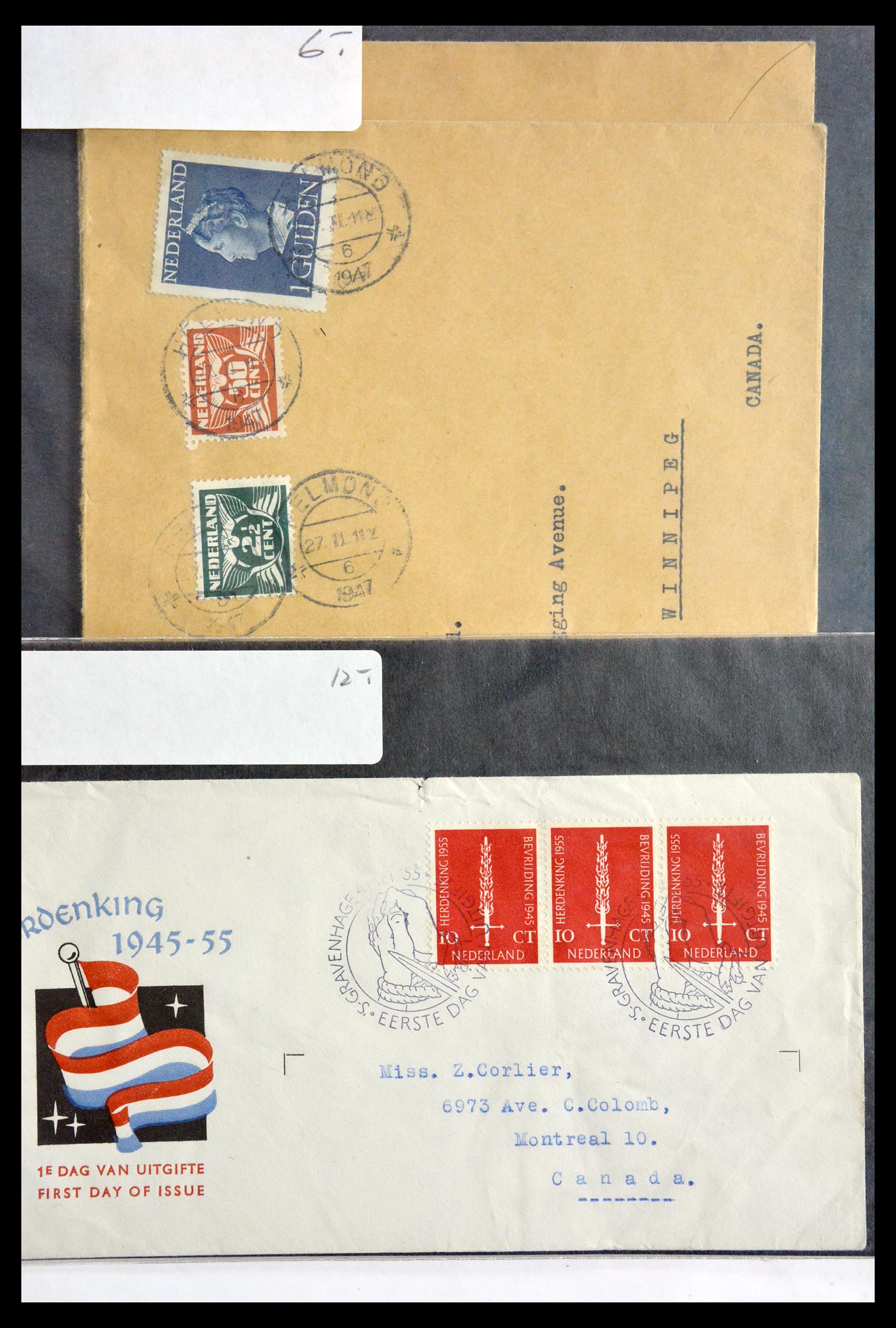 29655 218 - 29655 Netherlands covers ca. 1880-1950.