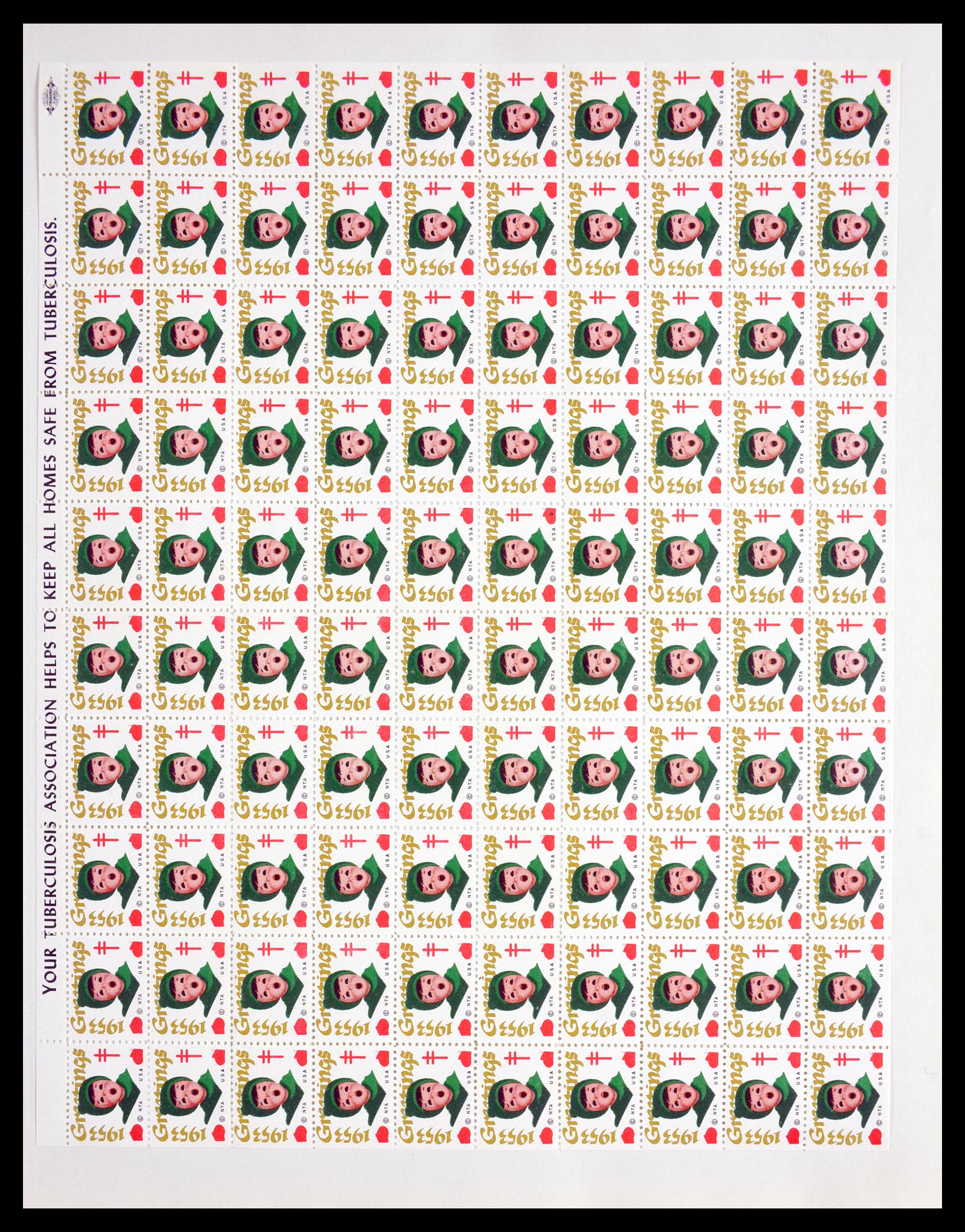 29658 004 - 29658 Christmas seals USA 1907-1970.