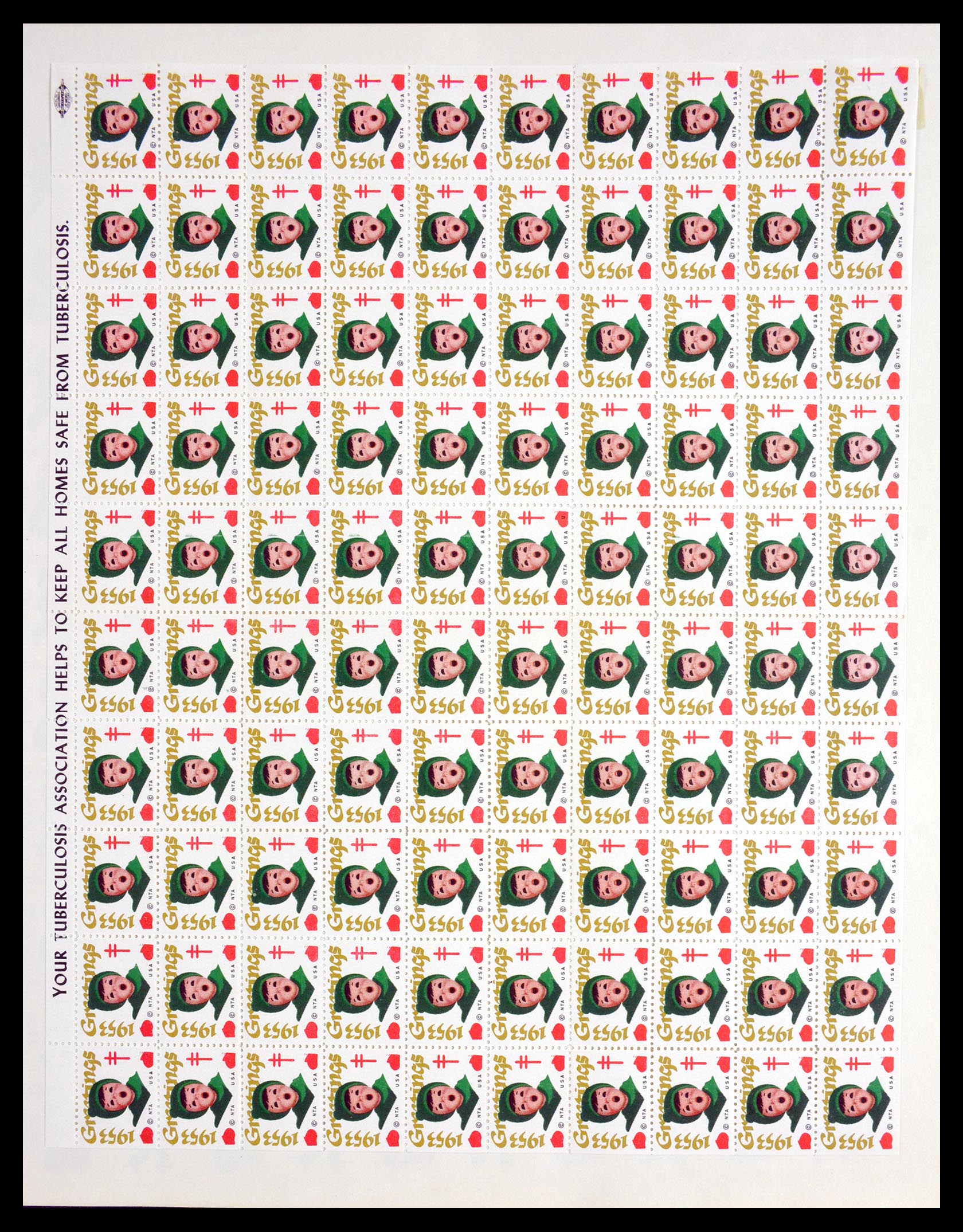 29658 006 - 29658 Christmas seals USA 1907-1970.