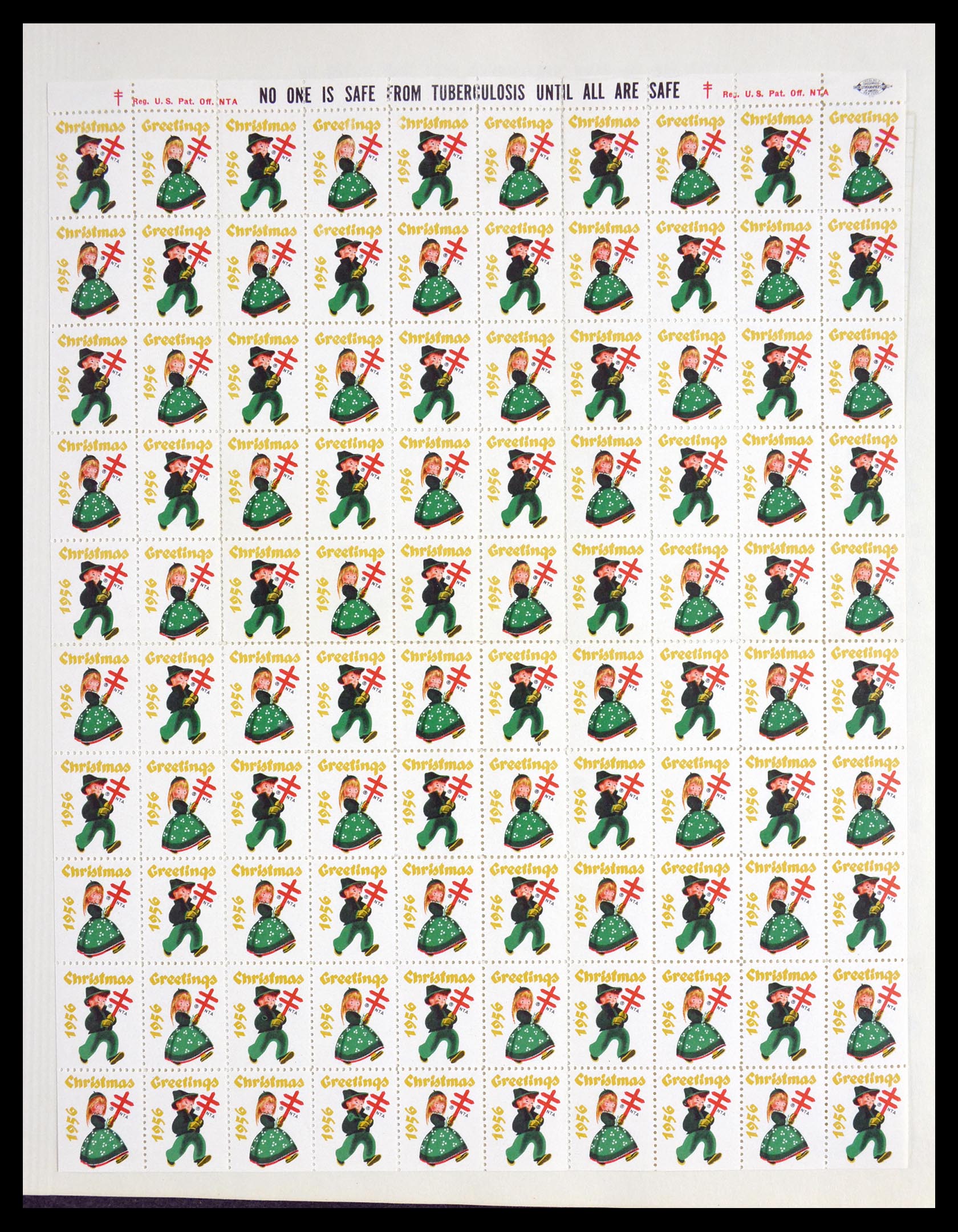 29658 007 - 29658 Christmas seals USA 1907-1970.
