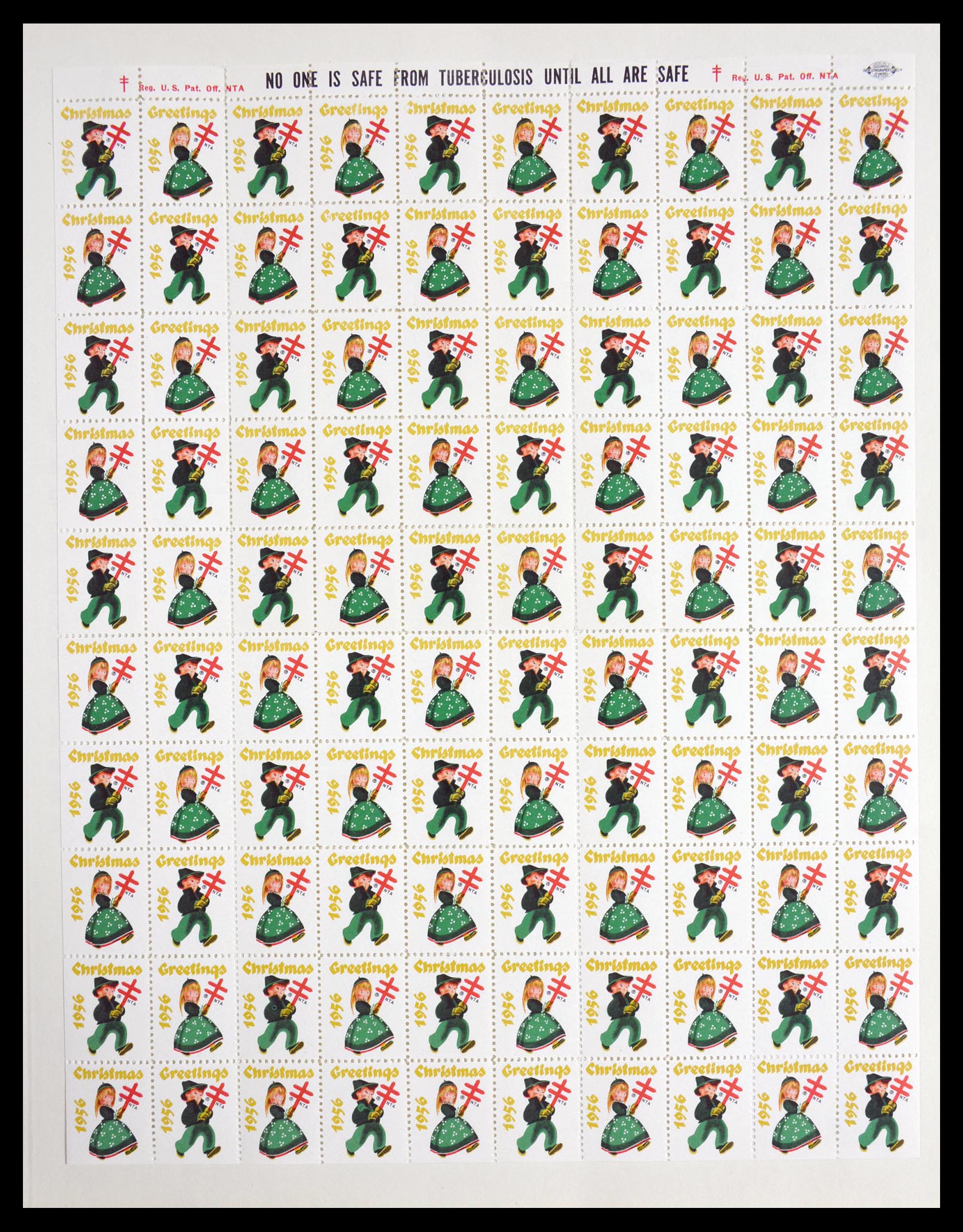 29658 008 - 29658 Christmas seals USA 1907-1970.