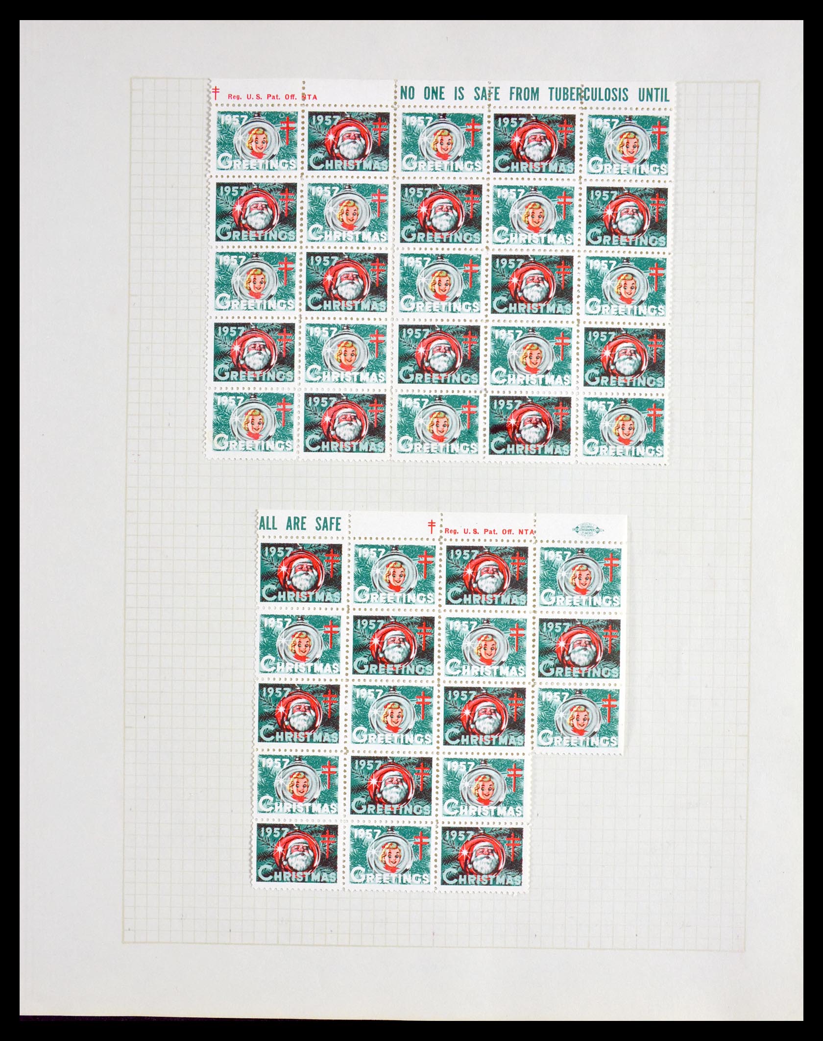 29658 011 - 29658 Christmas seals USA 1907-1970.