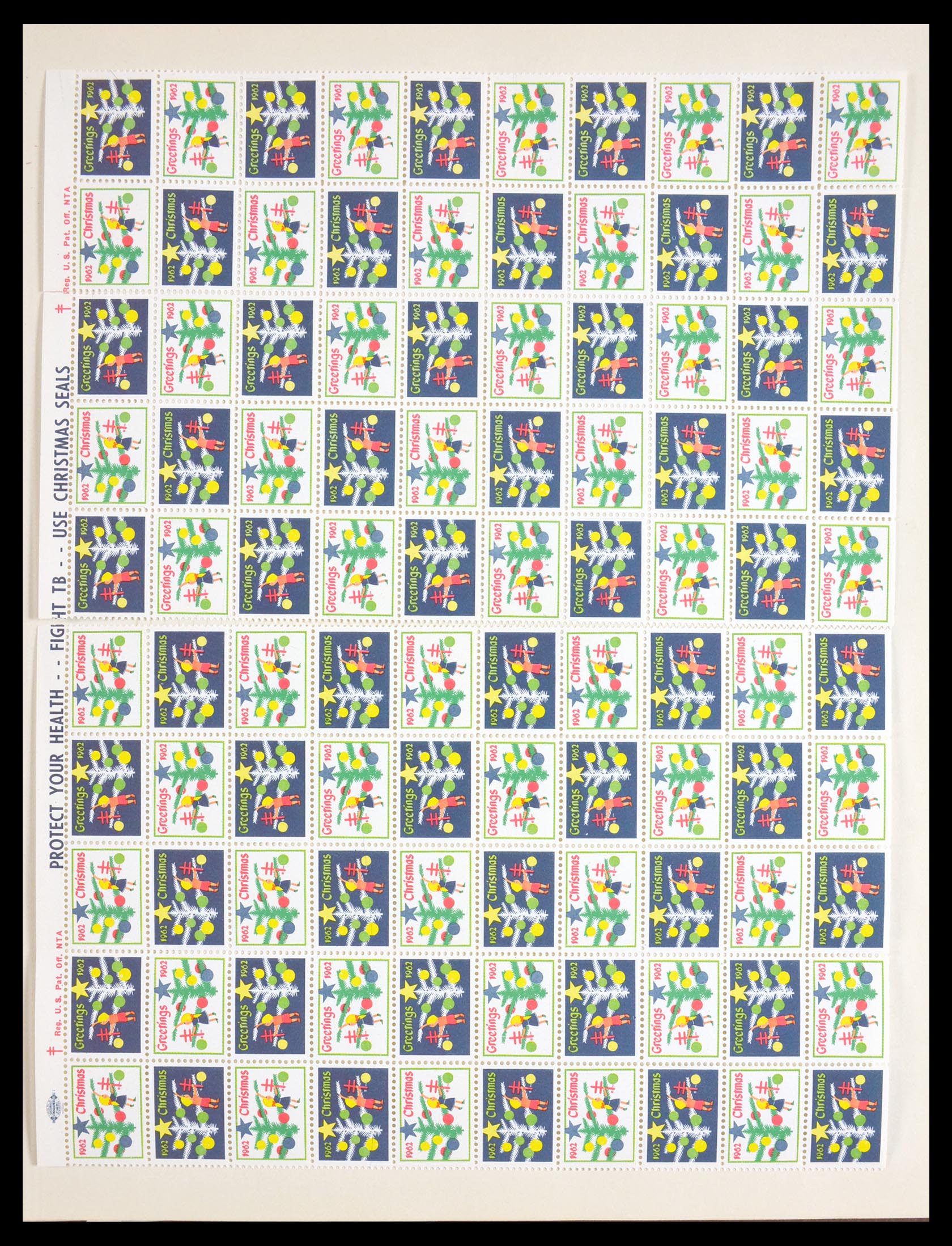29658 016 - 29658 Christmas seals USA 1907-1970.