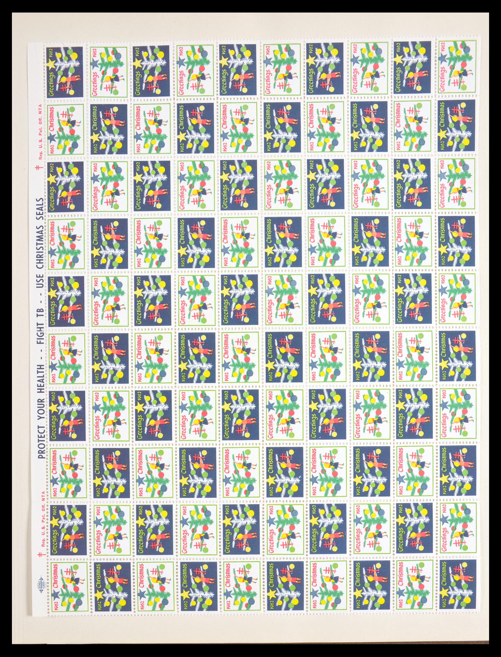 29658 017 - 29658 Christmas seals USA 1907-1970.