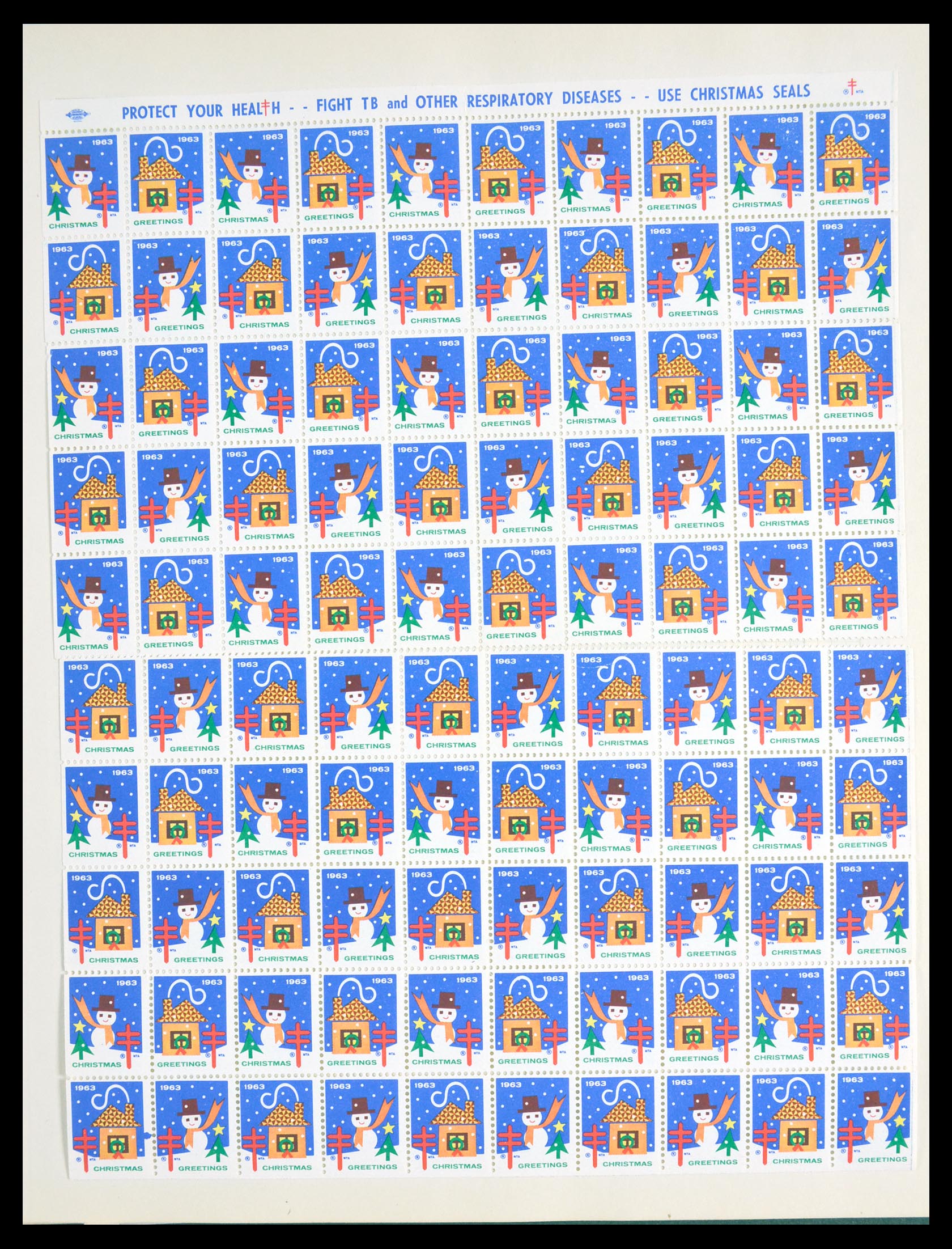 29658 020 - 29658 Christmas seals USA 1907-1970.