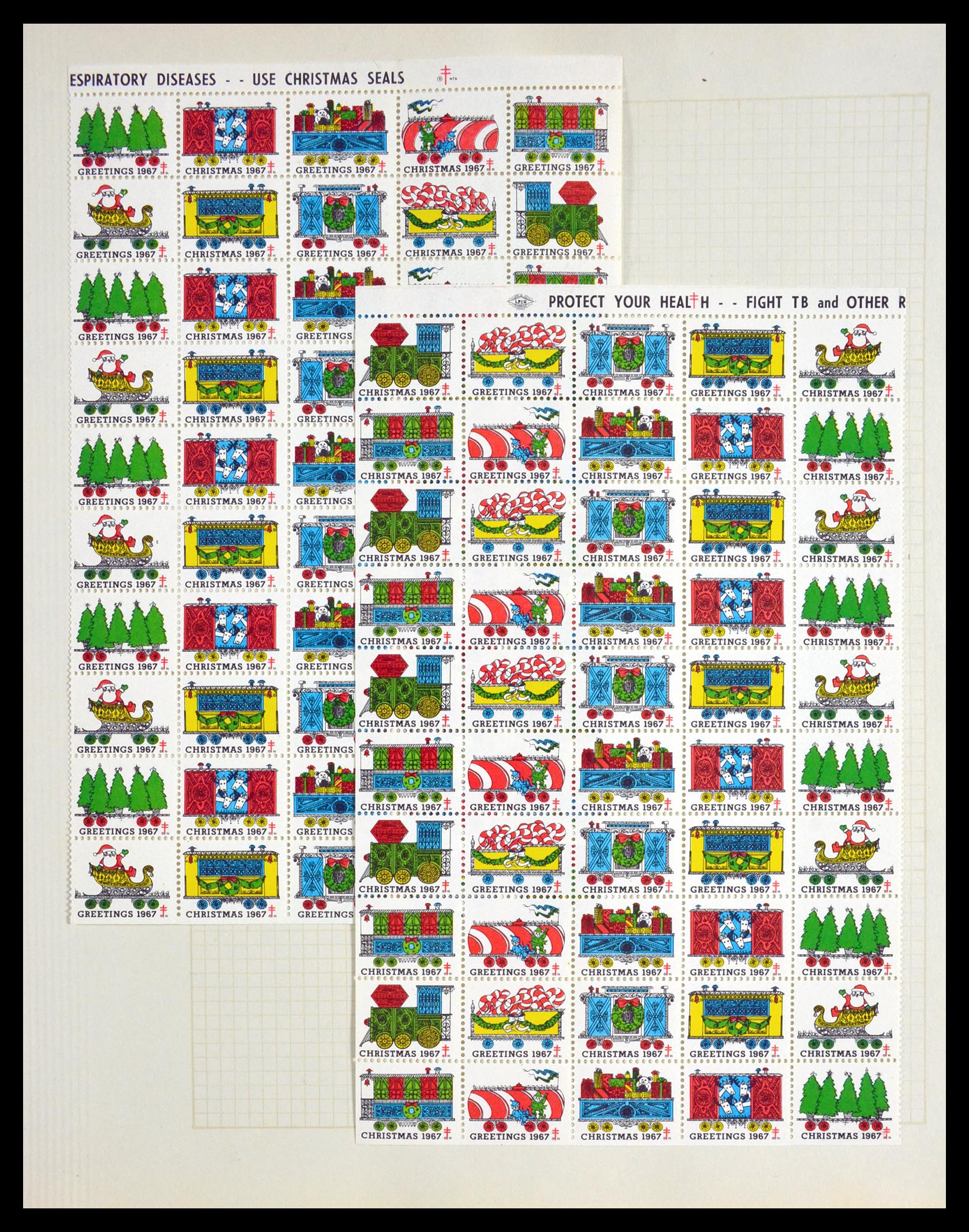 29658 058 - 29658 Kerst sluitzegels USA 1907-1970.