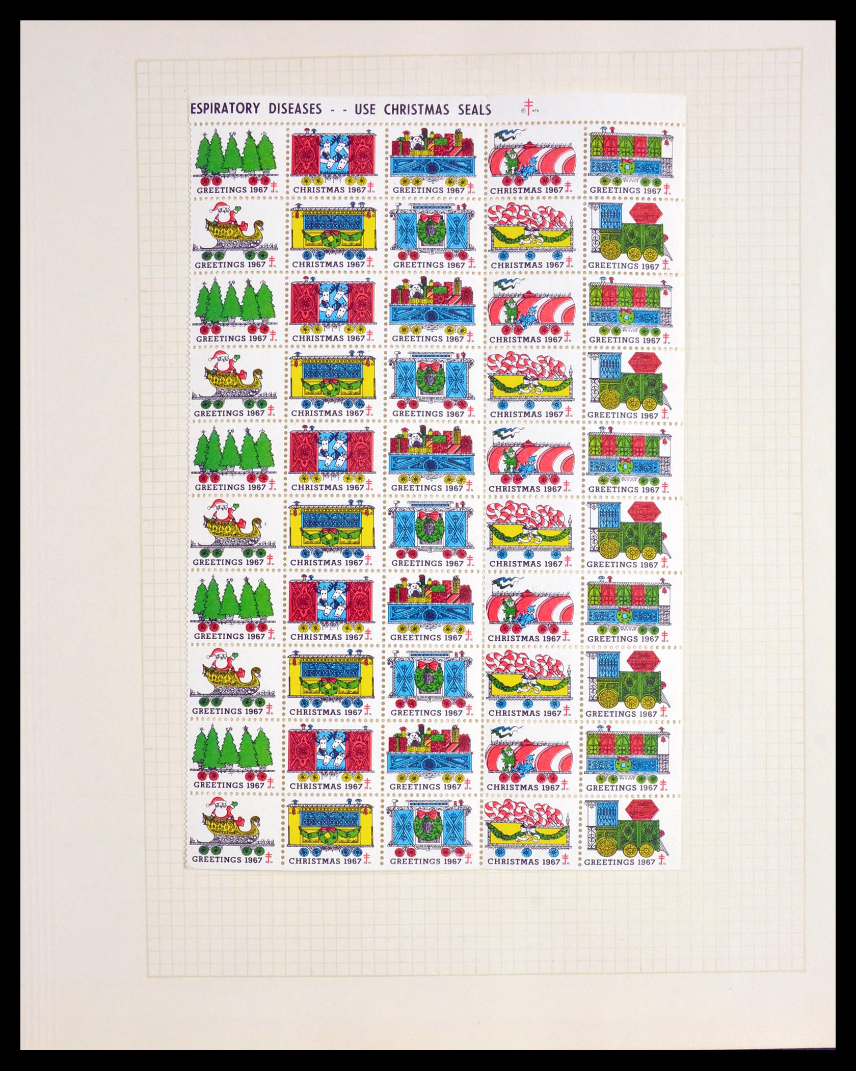 29658 059 - 29658 Kerst sluitzegels USA 1907-1970.