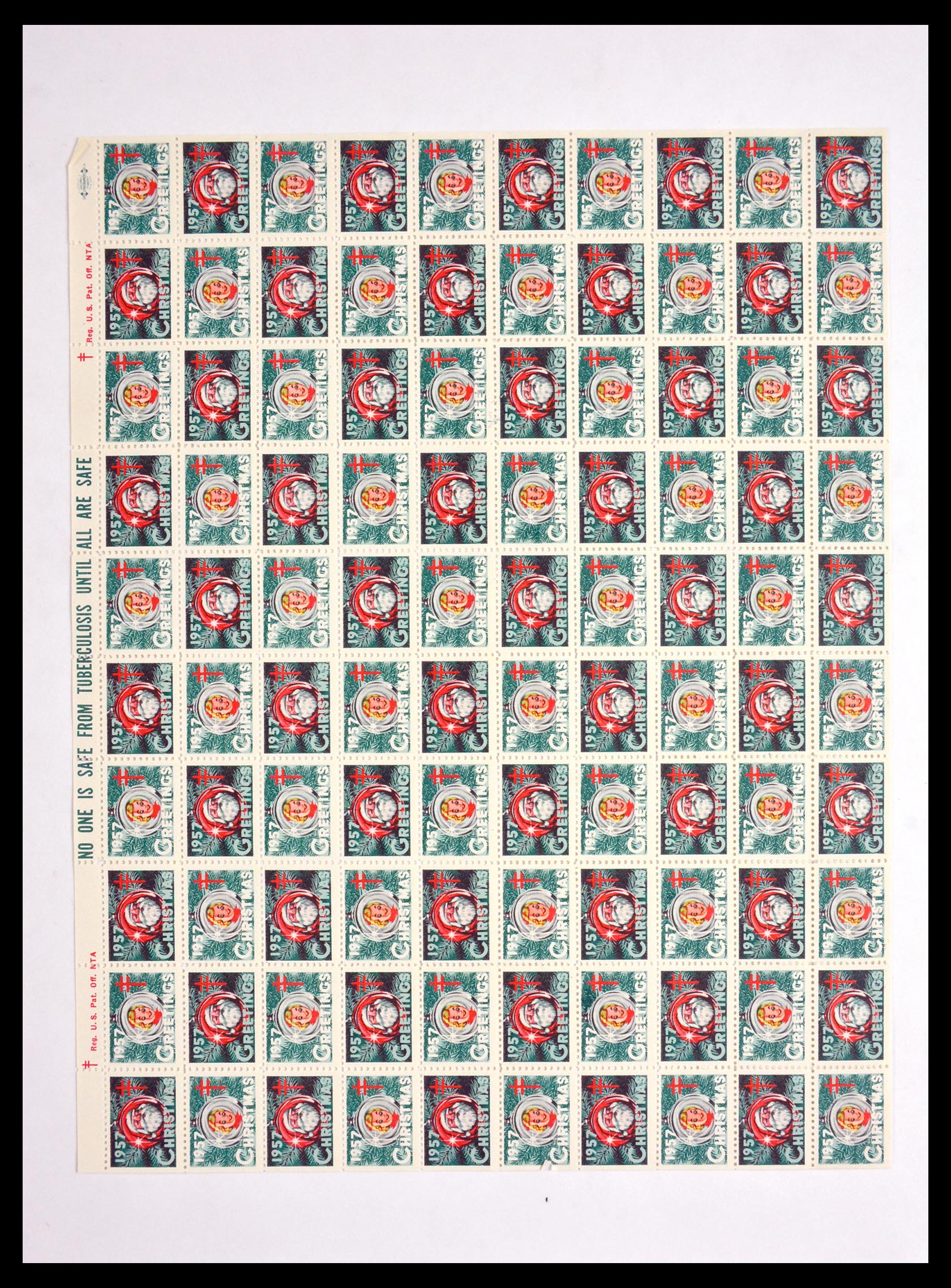 29658 100 - 29658 Kerst sluitzegels USA 1907-1970.