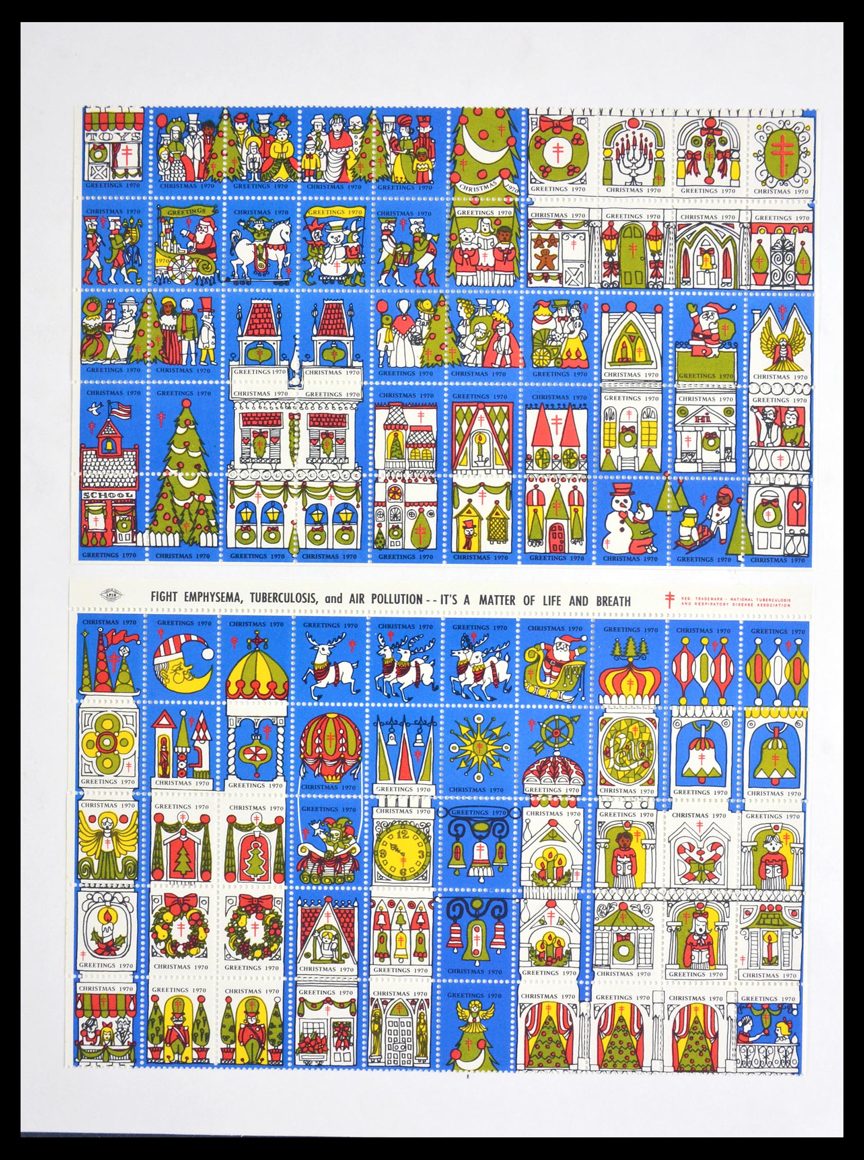 29658 121 - 29658 Kerst sluitzegels USA 1907-1970.