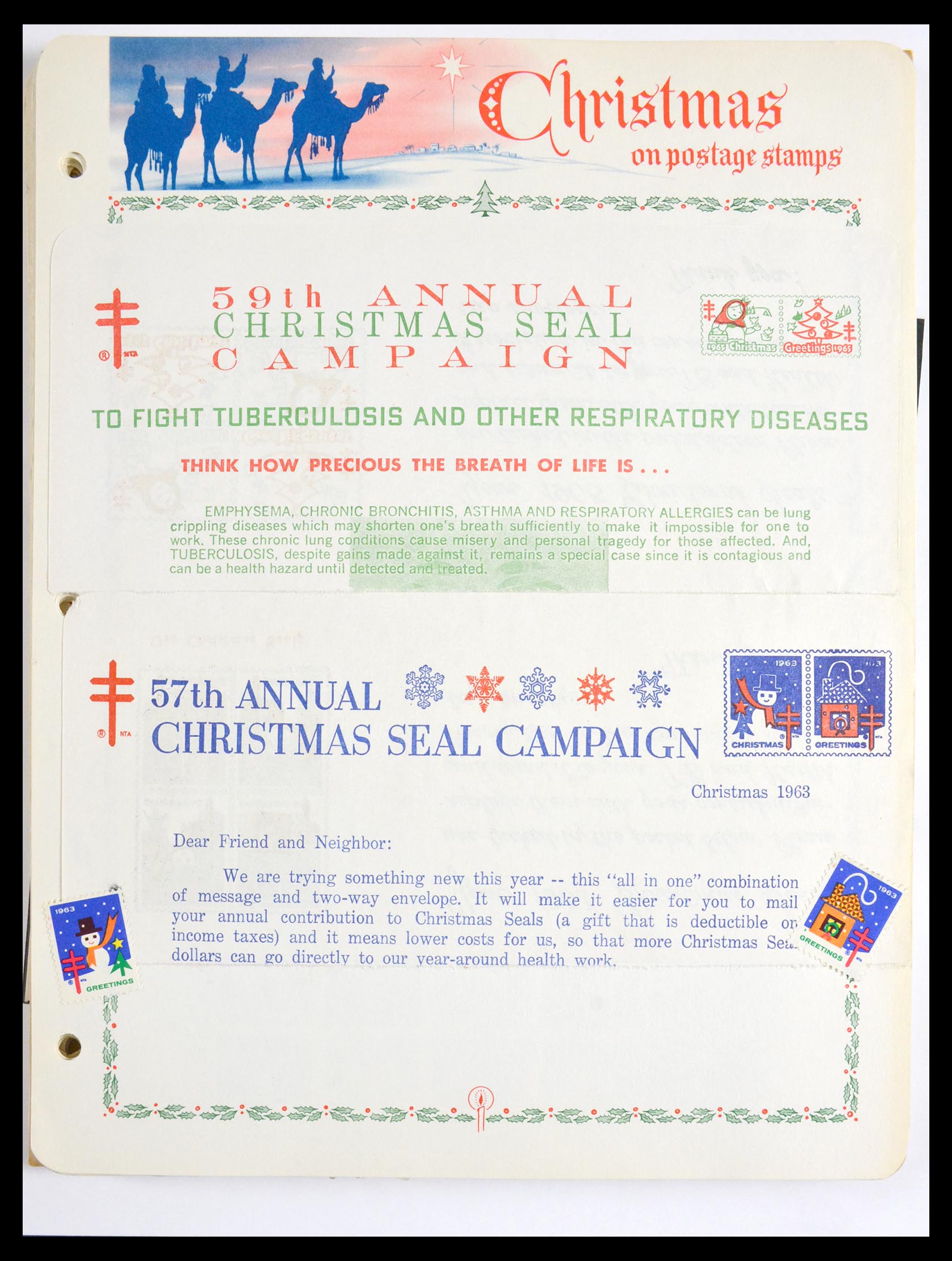 29658 135 - 29658 Kerst sluitzegels USA 1907-1970.