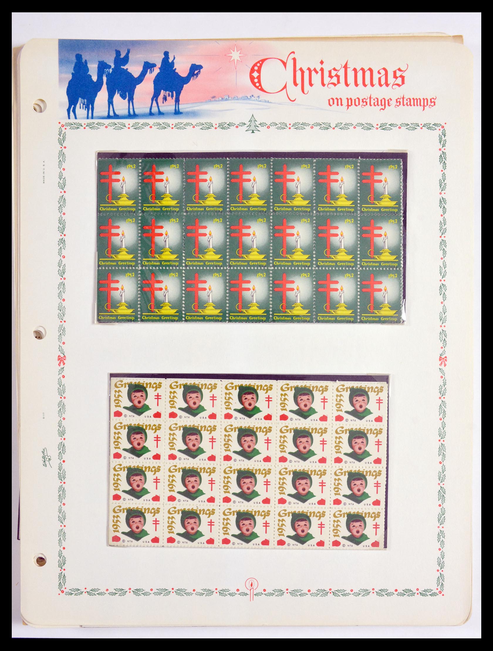 29658 140 - 29658 Kerst sluitzegels USA 1907-1970.