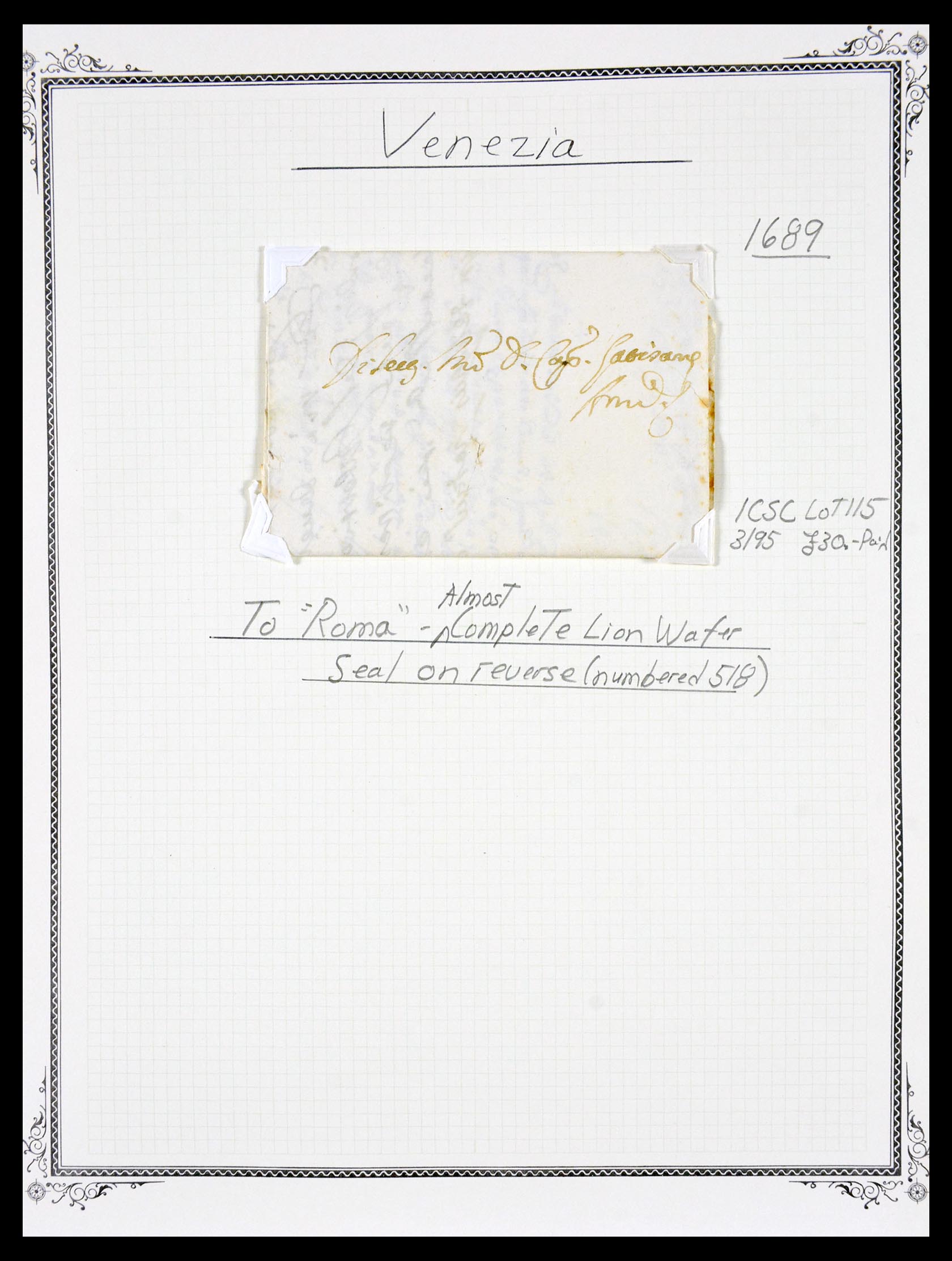 29664 0006 - 29664 Italië voorfilatelie brieven 1589(!!!)-1870.