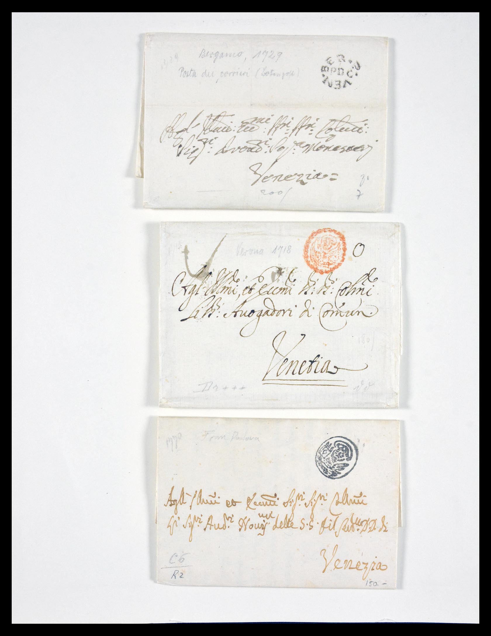 29664 0016 - 29664 Italy pre-stamp covers 1589(!!!)-1870.