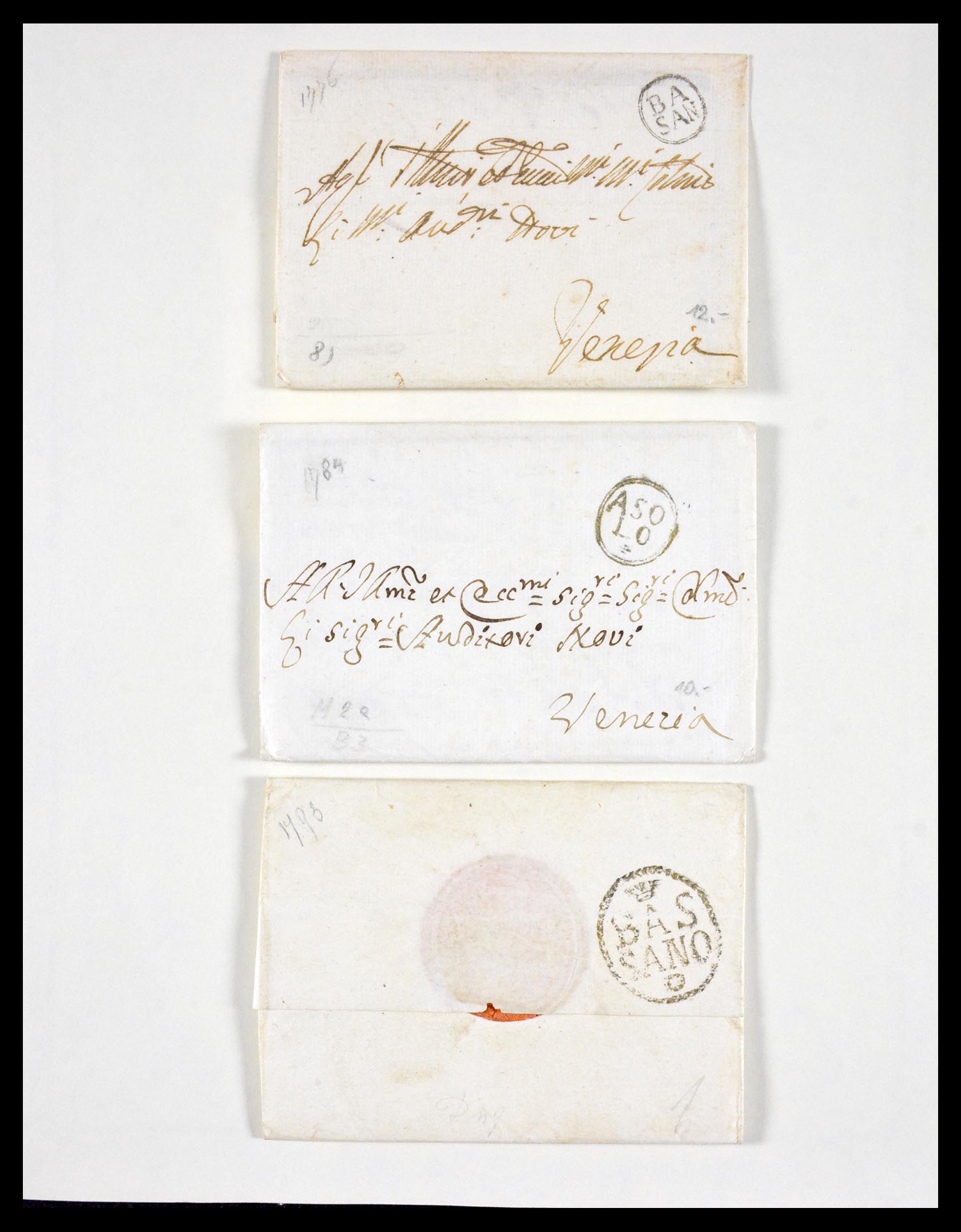 29664 0018 - 29664 Italy pre-stamp covers 1589(!!!)-1870.