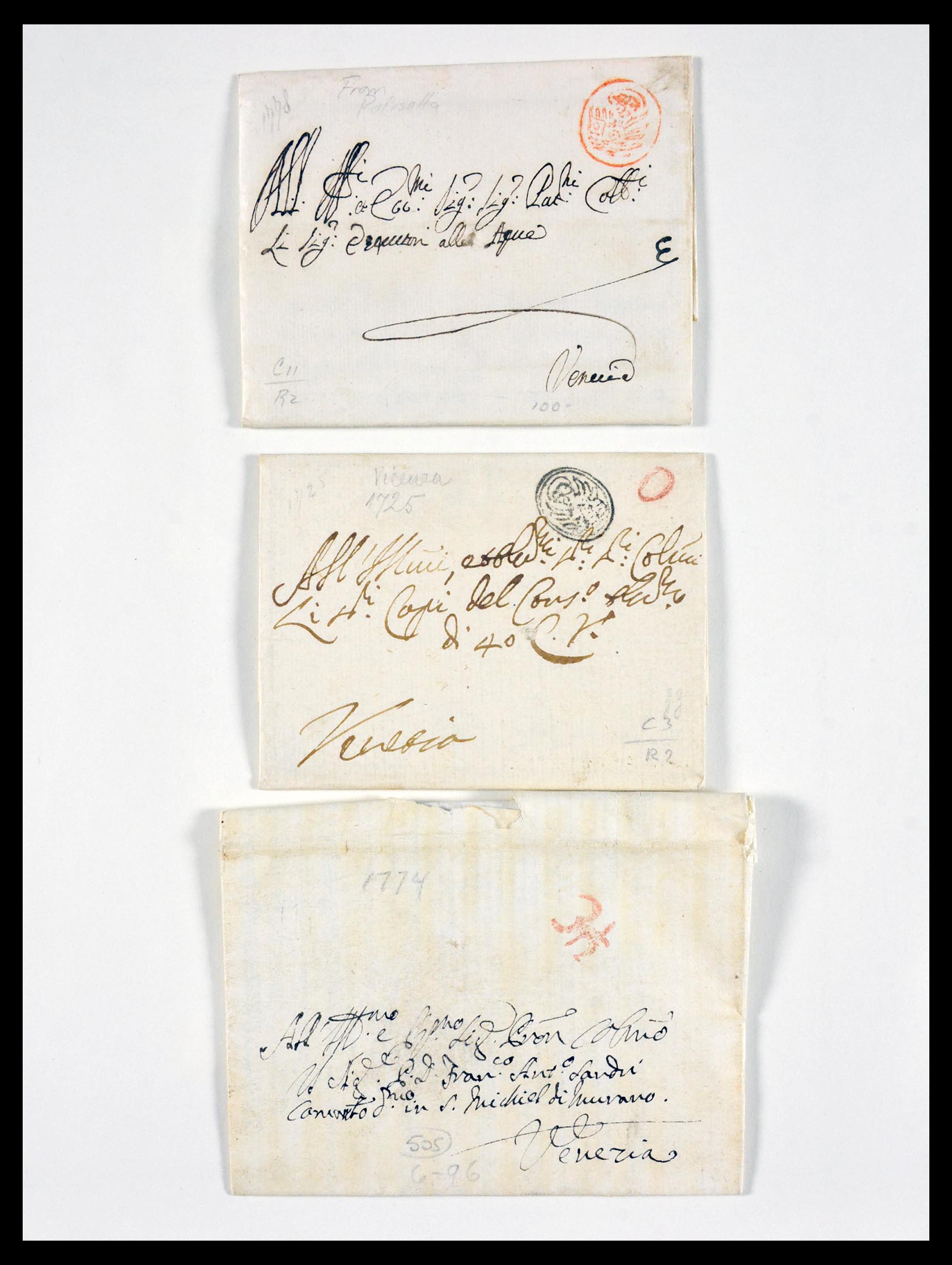 29664 0024 - 29664 Italy pre-stamp covers 1589(!!!)-1870.