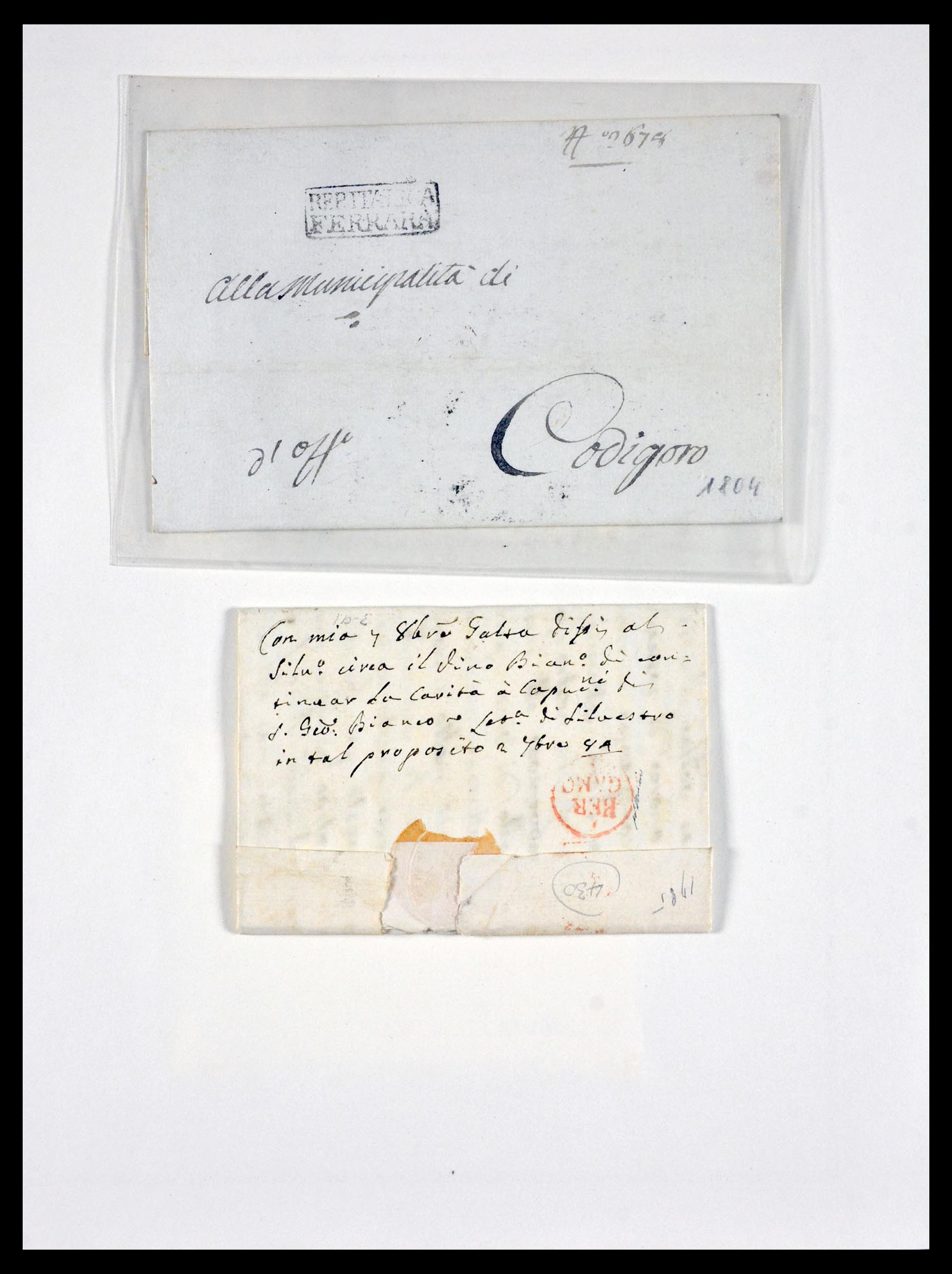 29664 0025 - 29664 Italy pre-stamp covers 1589(!!!)-1870.