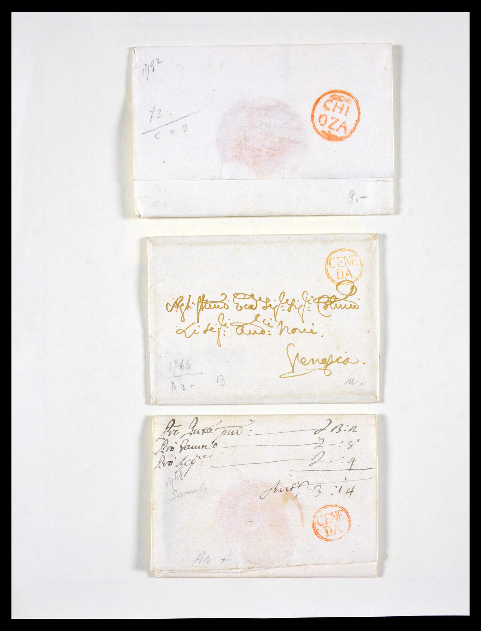 29664 0038 - 29664 Italy pre-stamp covers 1589(!!!)-1870.