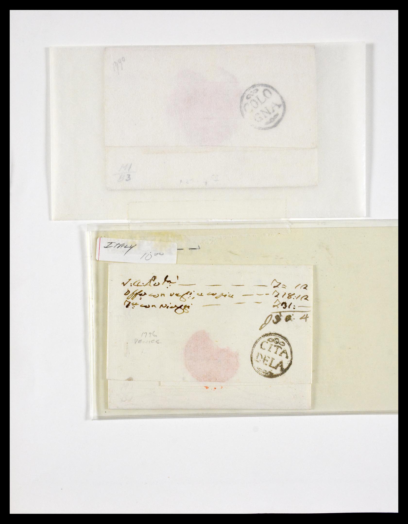 29664 0041 - 29664 Italy pre-stamp covers 1589(!!!)-1870.
