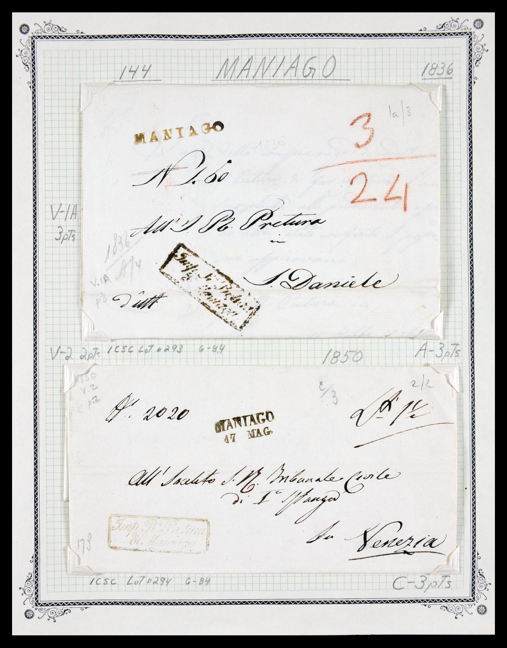 29664 0051 - 29664 Italië voorfilatelie brieven 1589(!!!)-1870.