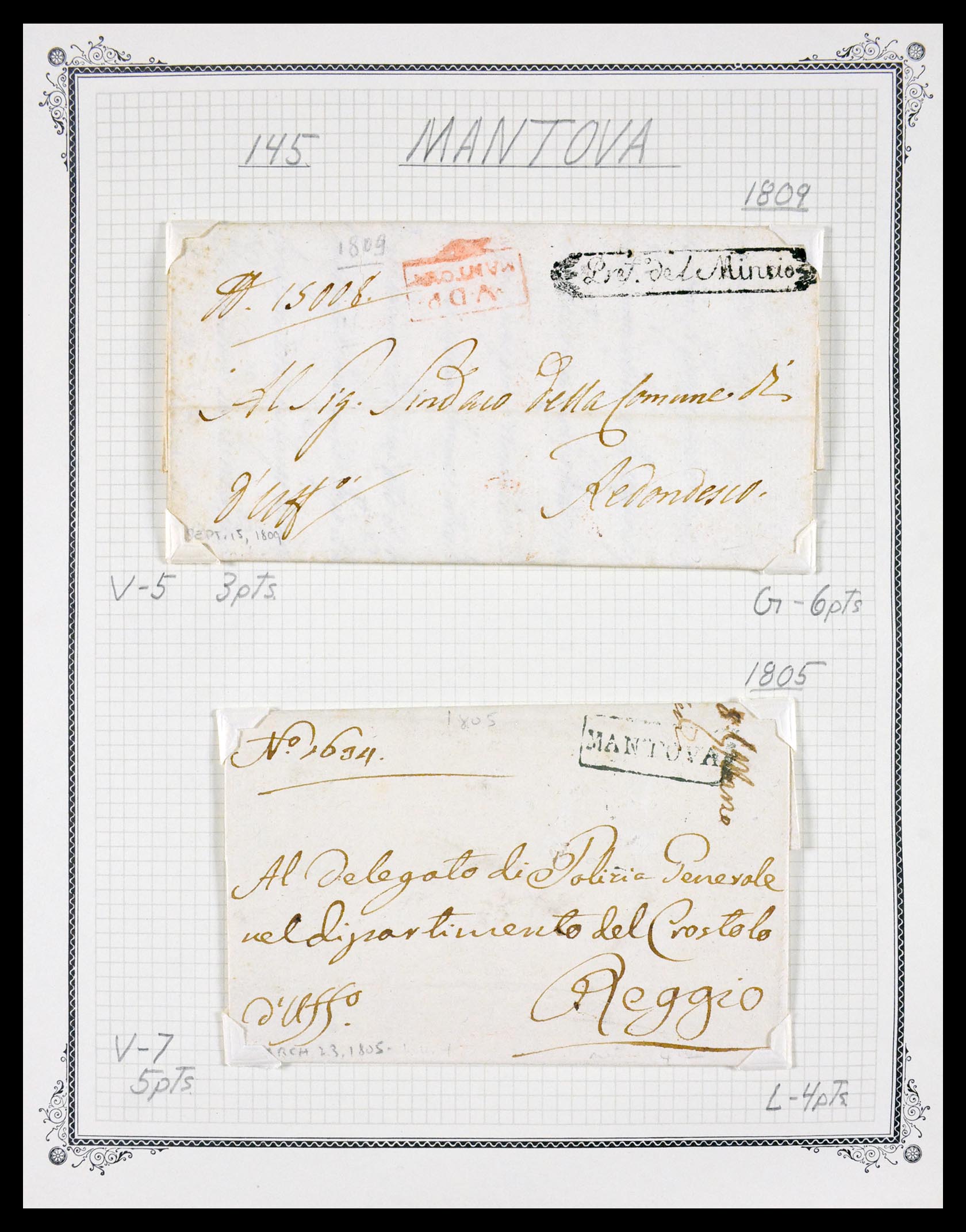 29664 0057 - 29664 Italy pre-stamp covers 1589(!!!)-1870.