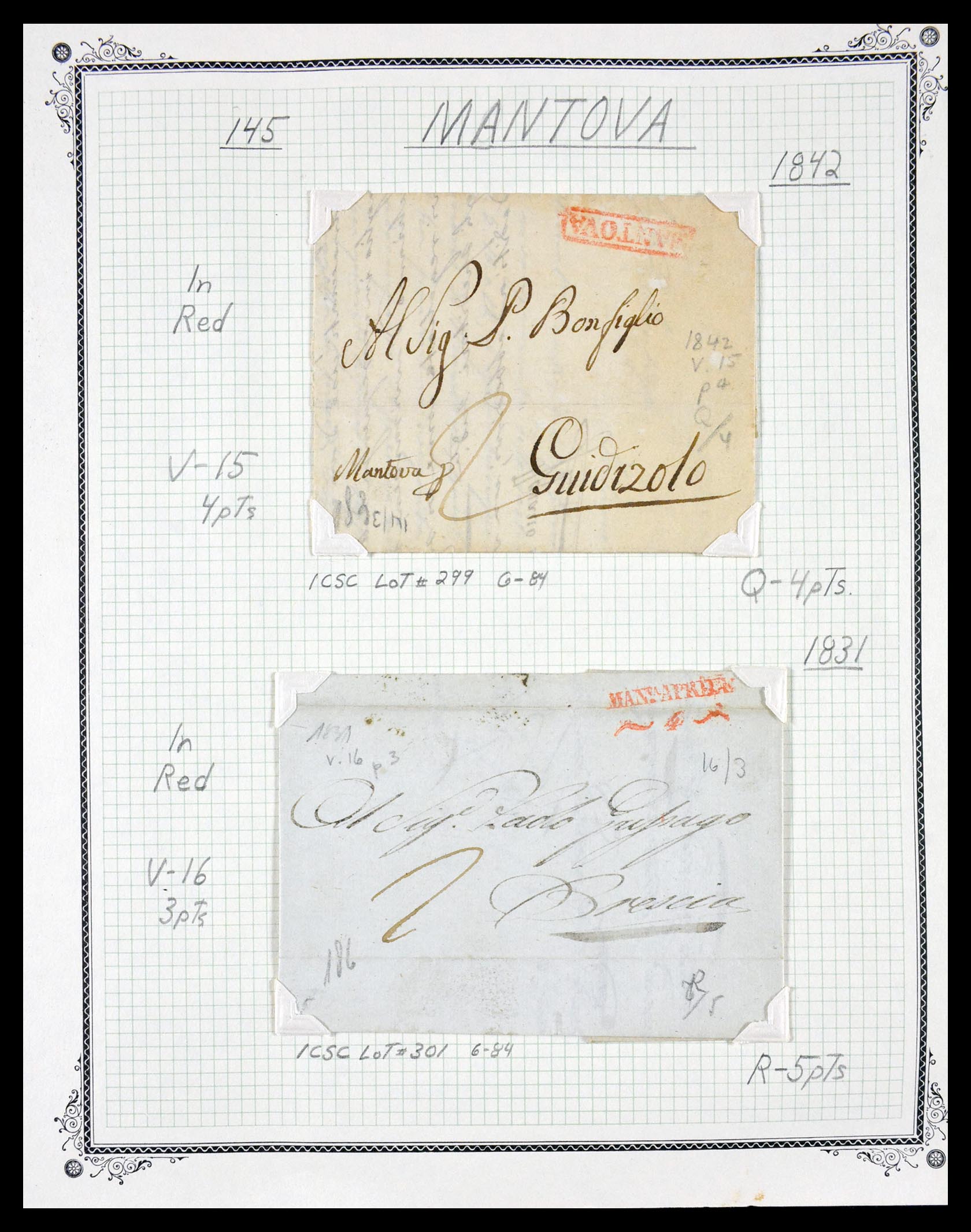 29664 0061 - 29664 Italy pre-stamp covers 1589(!!!)-1870.