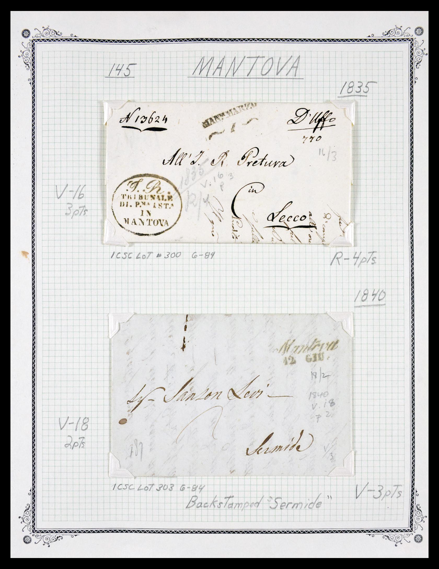 29664 0063 - 29664 Italy pre-stamp covers 1589(!!!)-1870.