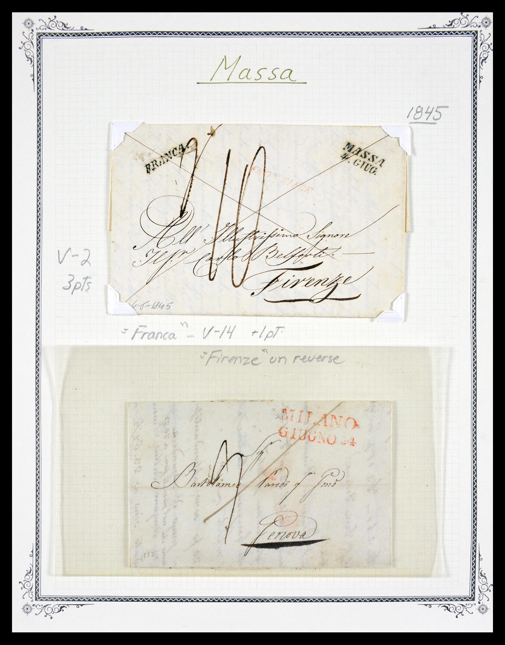 29664 0071 - 29664 Italy pre-stamp covers 1589(!!!)-1870.