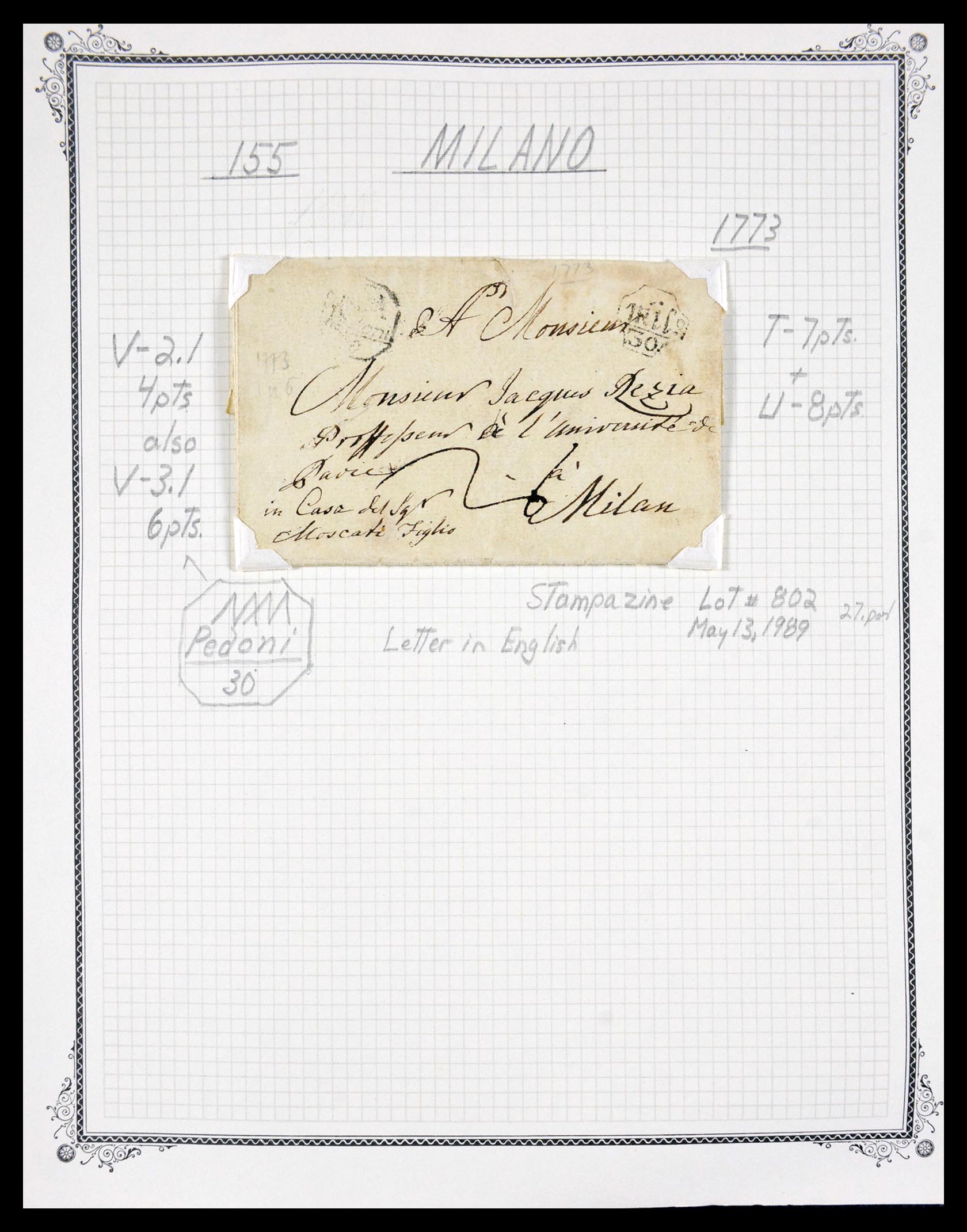 29664 0081 - 29664 Italië voorfilatelie brieven 1589(!!!)-1870.