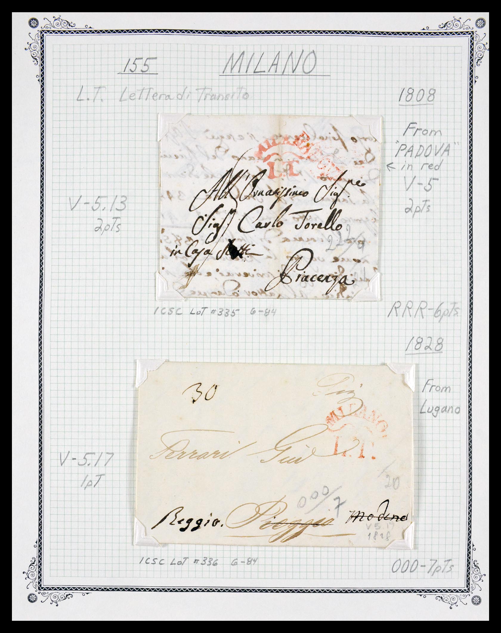 29664 0086 - 29664 Italy pre-stamp covers 1589(!!!)-1870.