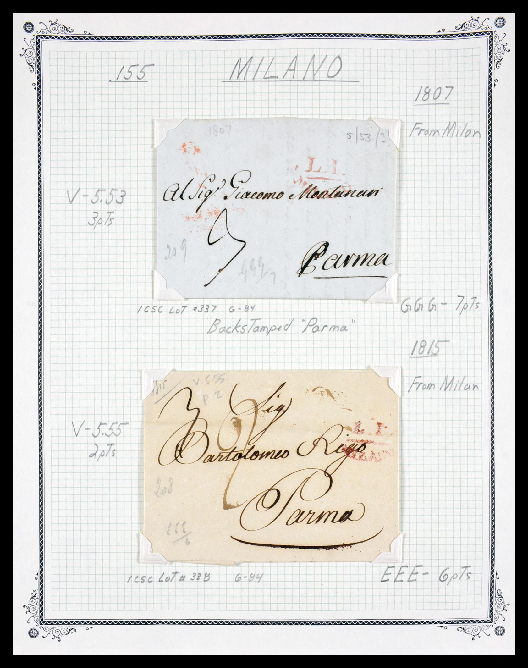 29664 0089 - 29664 Italië voorfilatelie brieven 1589(!!!)-1870.