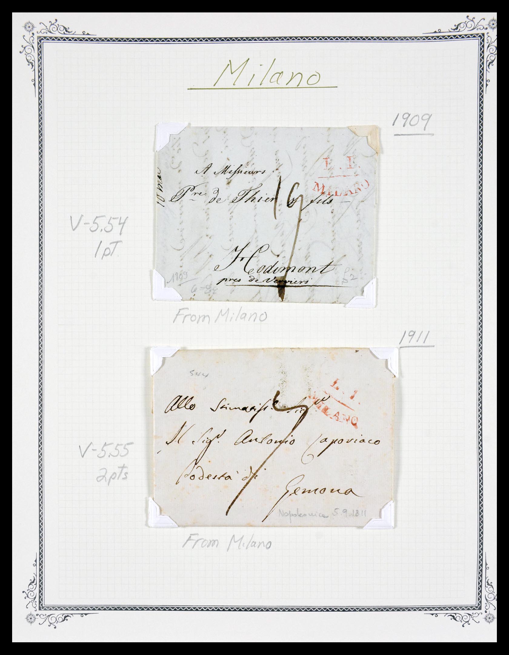 29664 0090 - 29664 Italy pre-stamp covers 1589(!!!)-1870.