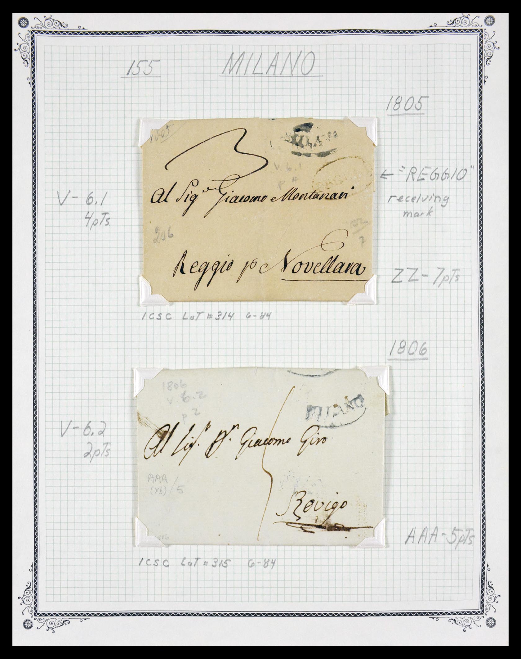 29664 0093 - 29664 Italië voorfilatelie brieven 1589(!!!)-1870.