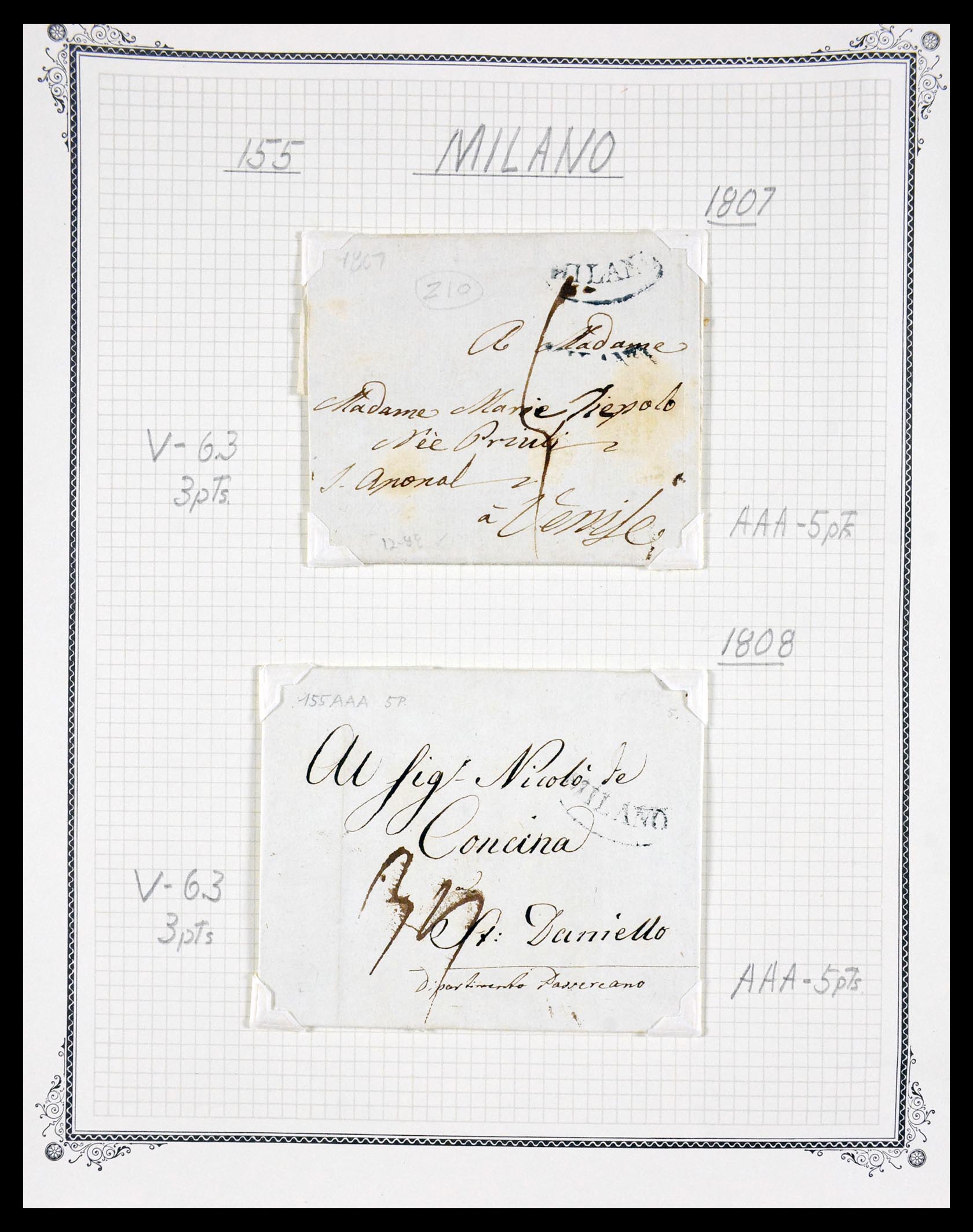 29664 0094 - 29664 Italy pre-stamp covers 1589(!!!)-1870.