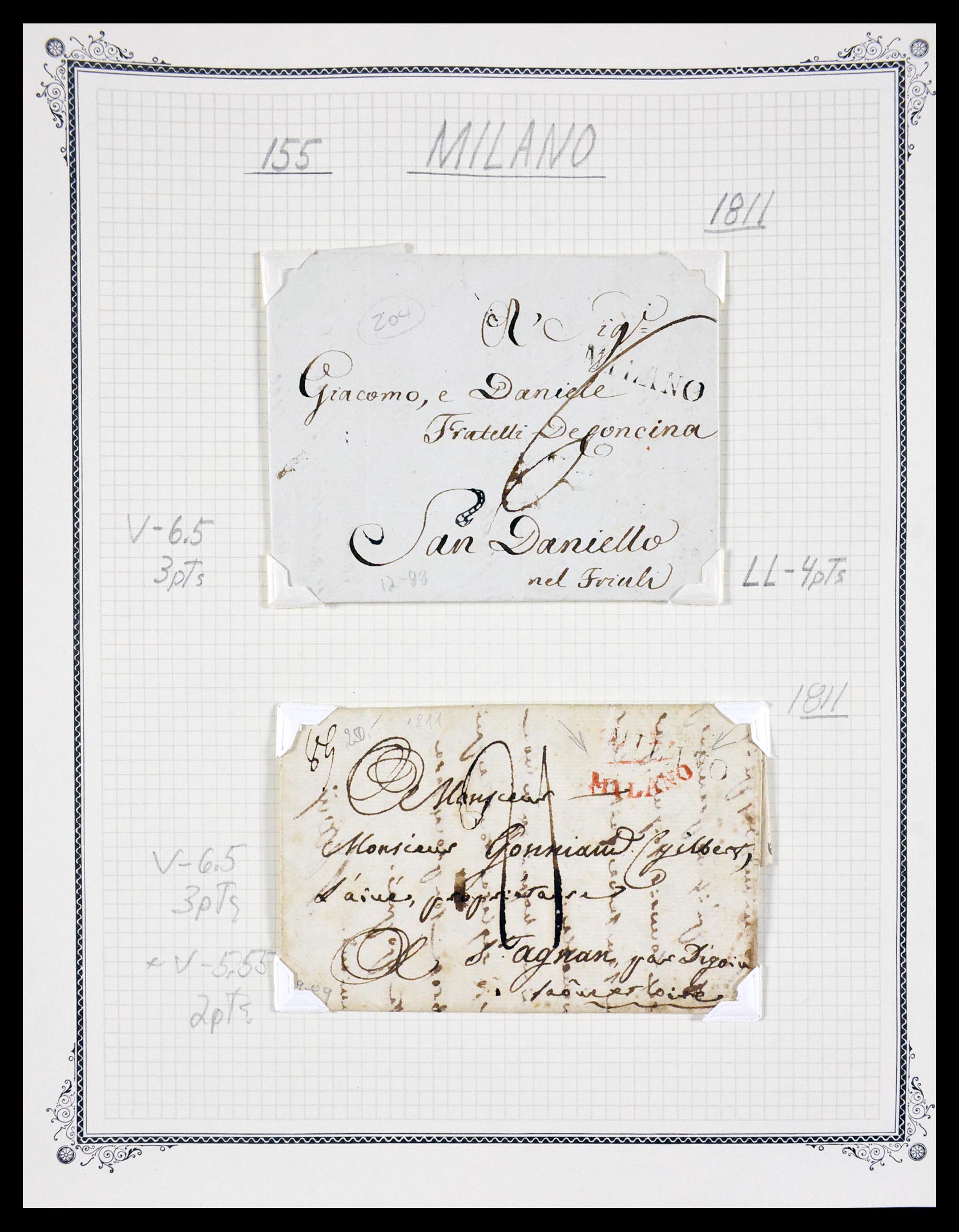 29664 0096 - 29664 Italy pre-stamp covers 1589(!!!)-1870.