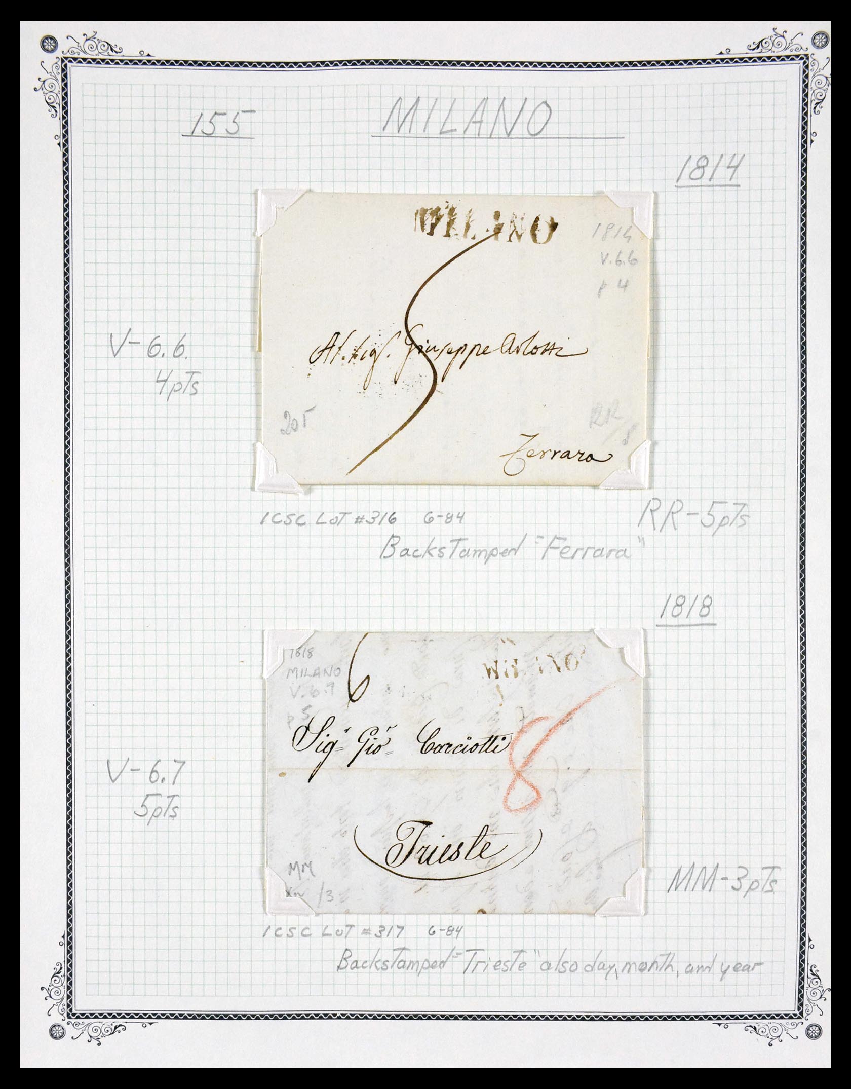 29664 0097 - 29664 Italy pre-stamp covers 1589(!!!)-1870.