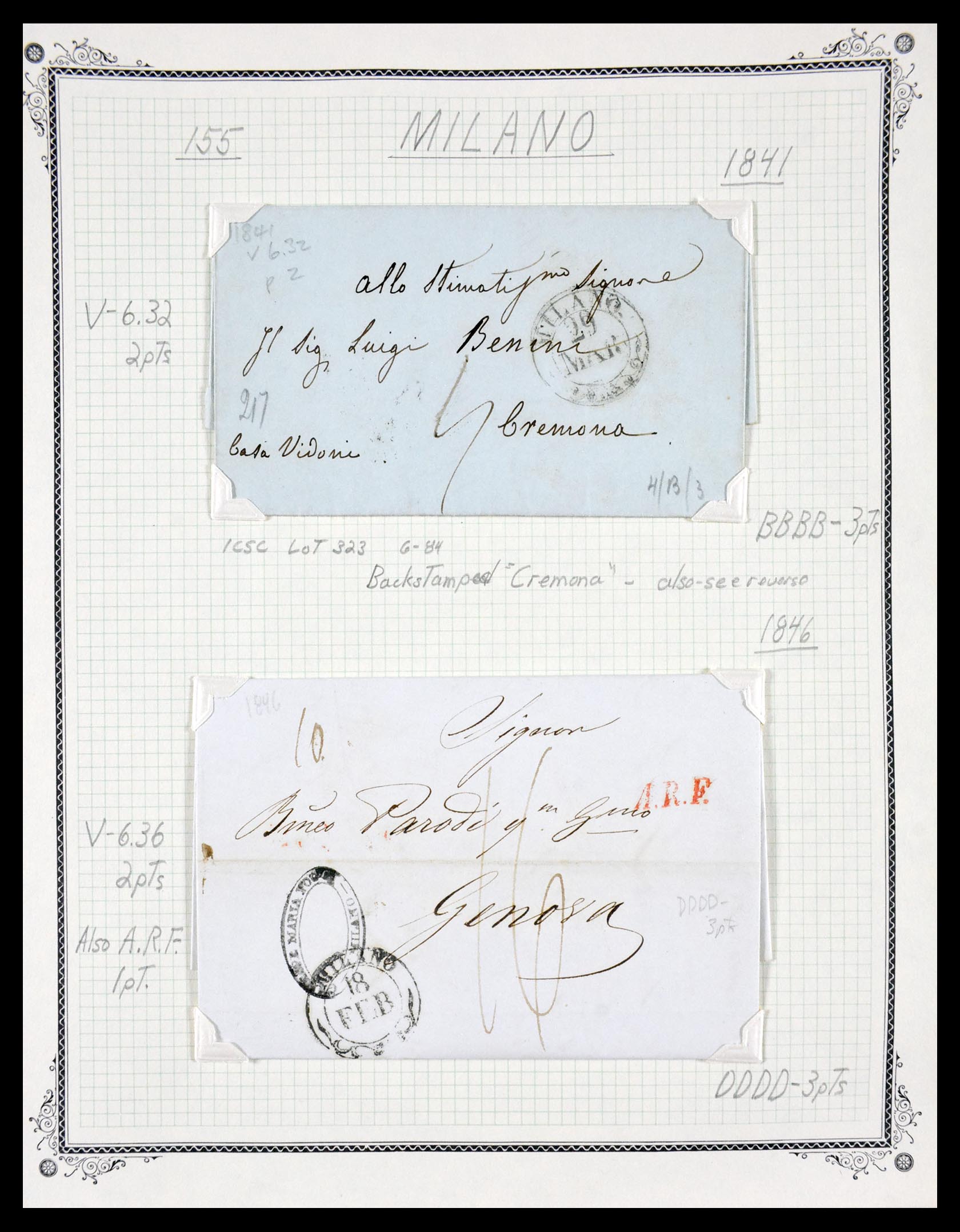 29664 0100 - 29664 Italië voorfilatelie brieven 1589(!!!)-1870.