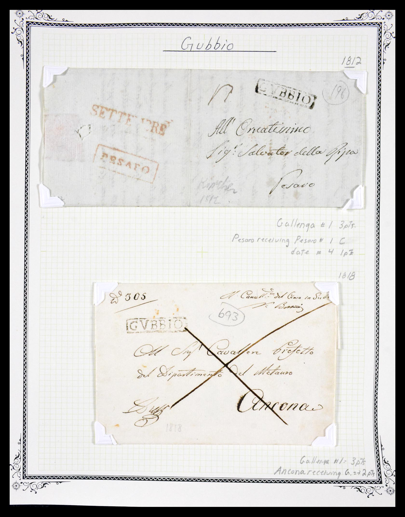 29664 1184 - 29664 Italië voorfilatelie brieven 1589(!!!)-1870.