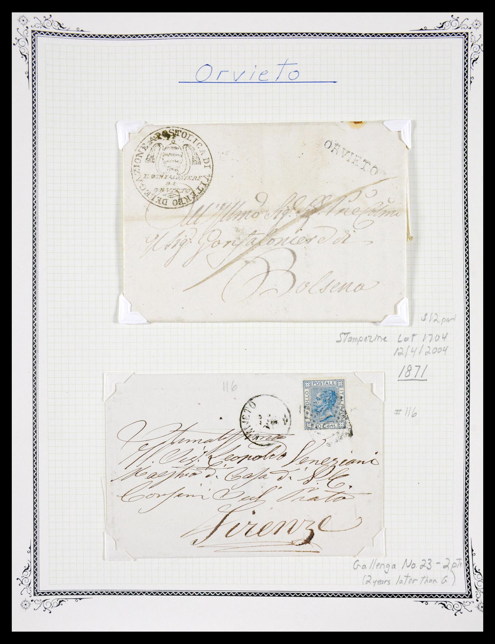 29664 1193 - 29664 Italy pre-stamp covers 1589(!!!)-1870.