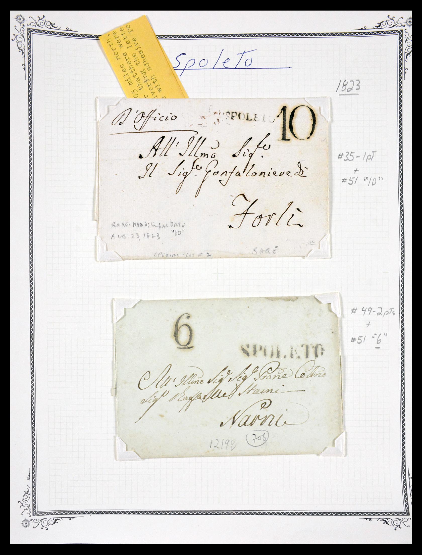29664 1201 - 29664 Italy pre-stamp covers 1589(!!!)-1870.