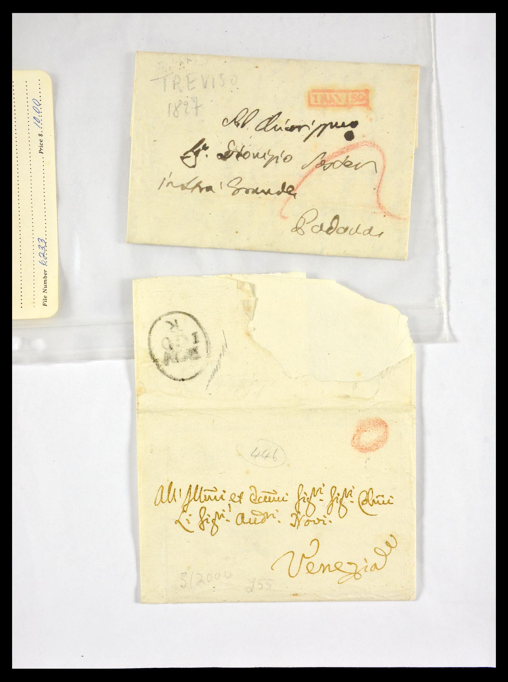 29664 1209 - 29664 Italy pre-stamp covers 1589(!!!)-1870.