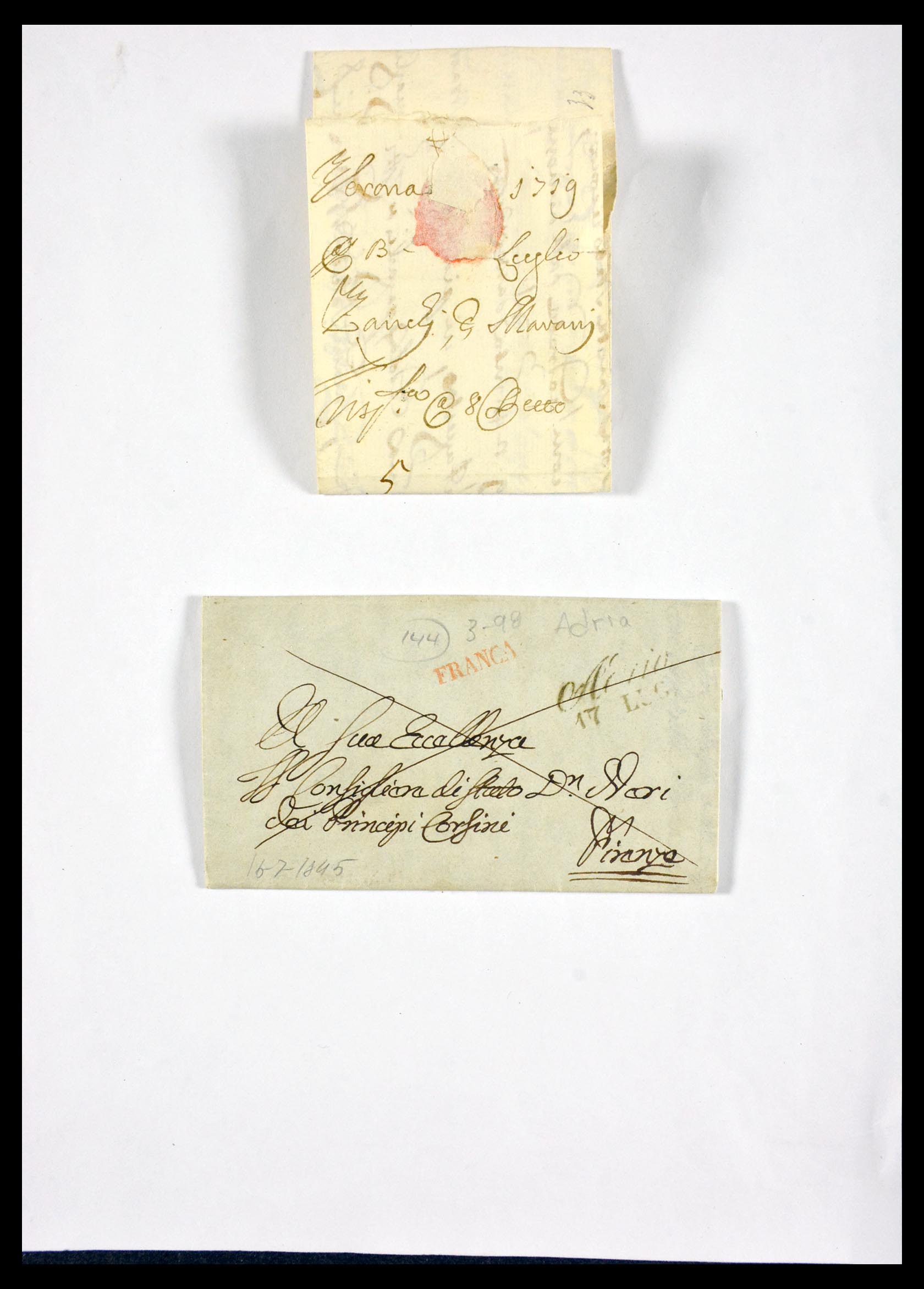 29664 1213 - 29664 Italië voorfilatelie brieven 1589(!!!)-1870.