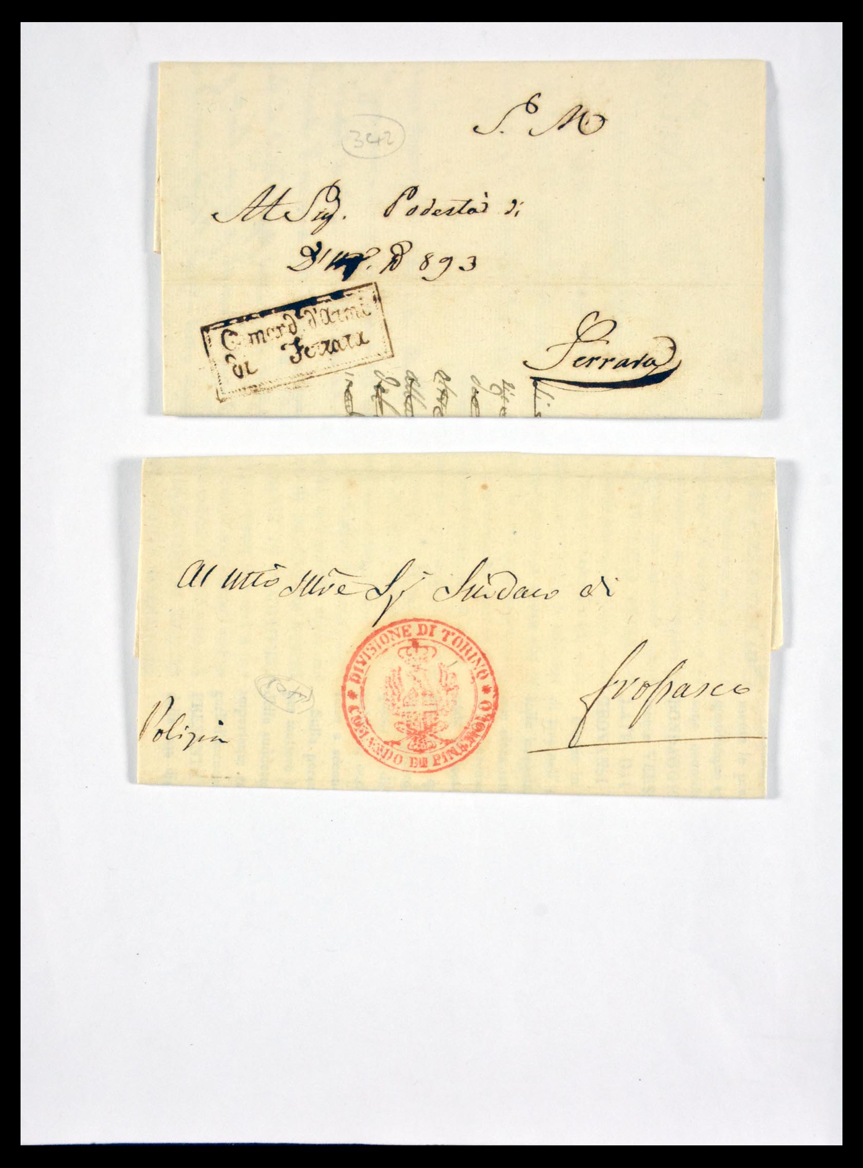 29664 1216 - 29664 Italië voorfilatelie brieven 1589(!!!)-1870.