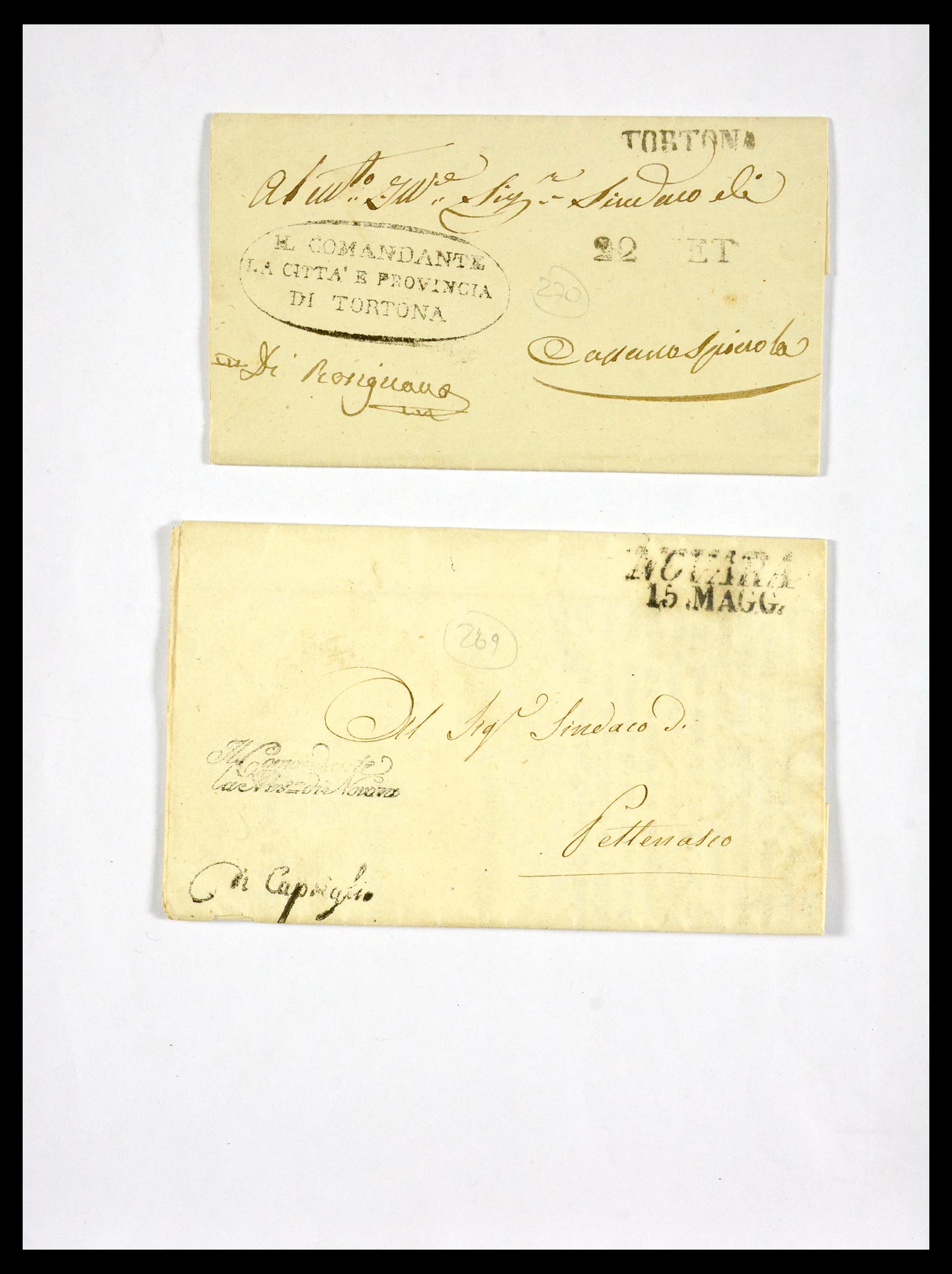 29664 1217 - 29664 Italy pre-stamp covers 1589(!!!)-1870.