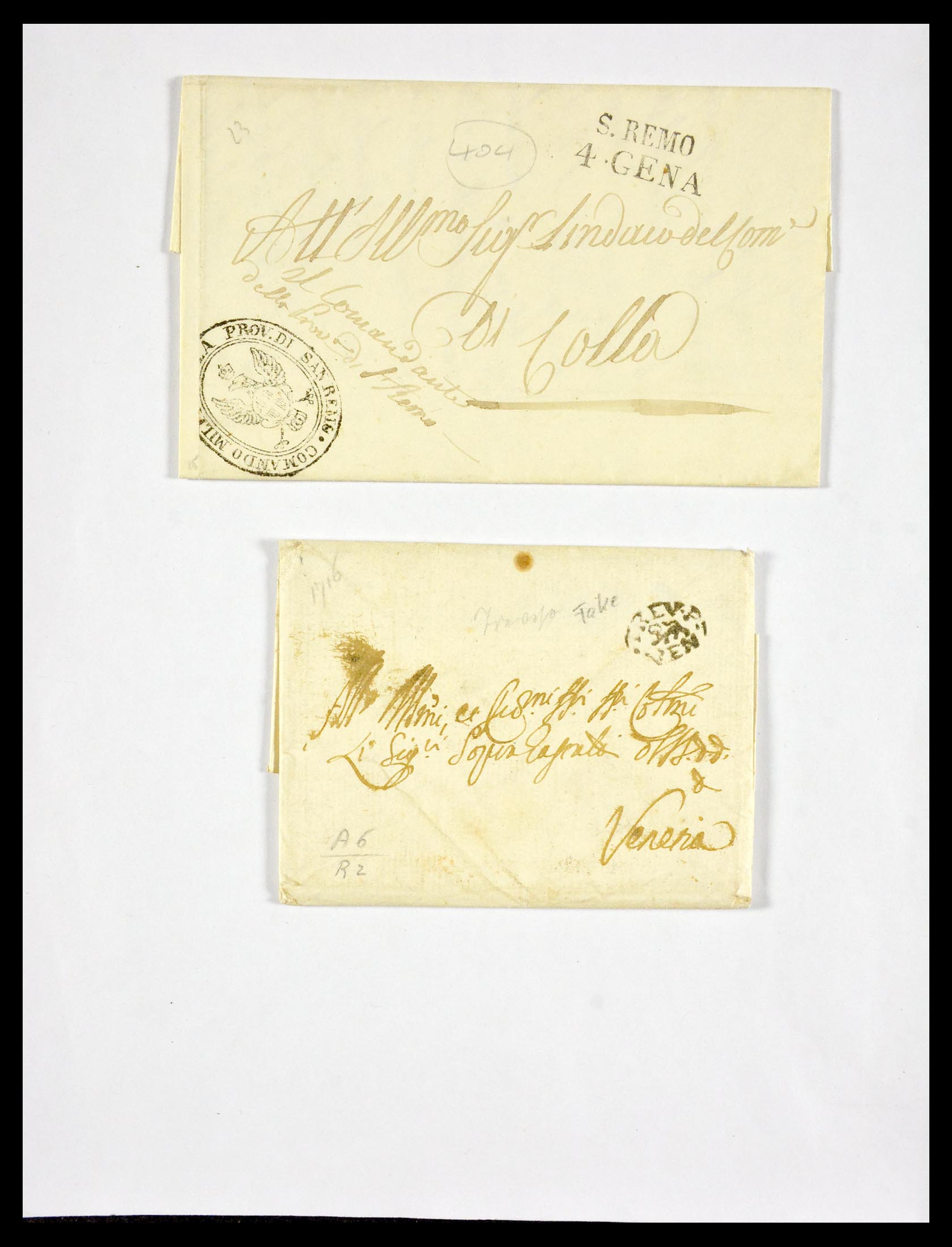 29664 1219 - 29664 Italië voorfilatelie brieven 1589(!!!)-1870.